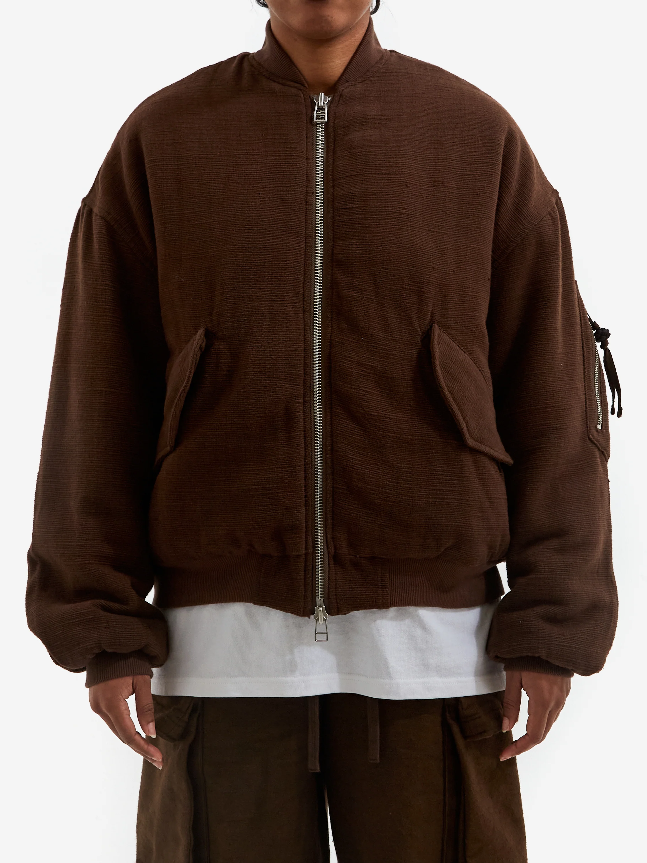 18 East x Goodhood Flight Jacket - Khaki - Image 10