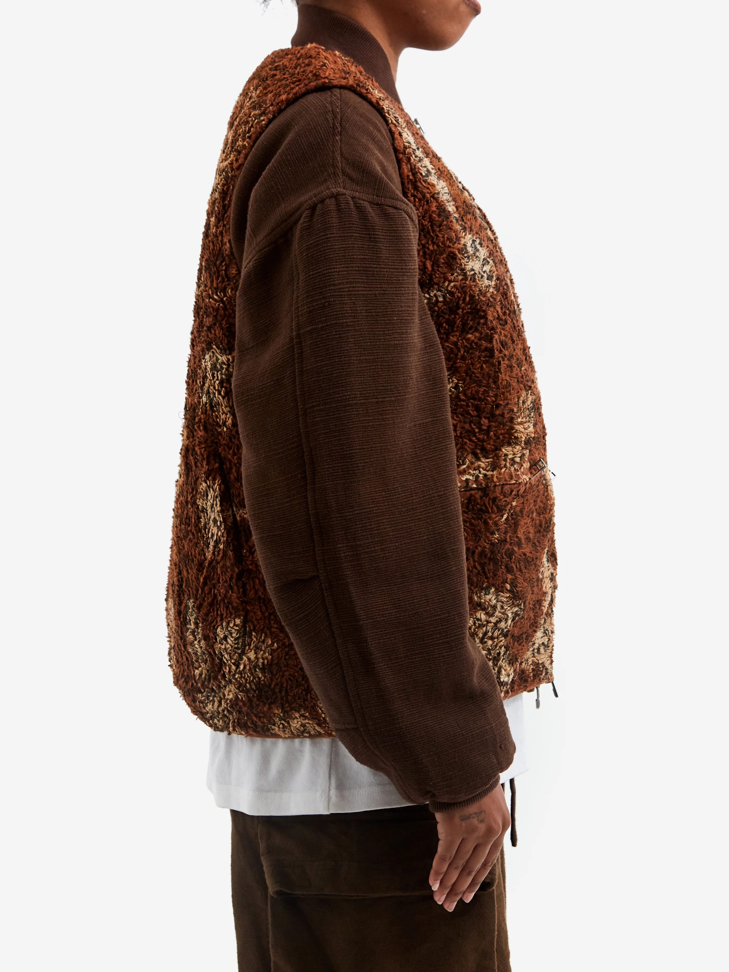 18 East x Goodhood V-neck Liner Fleece Vest – Leopard - Image 10