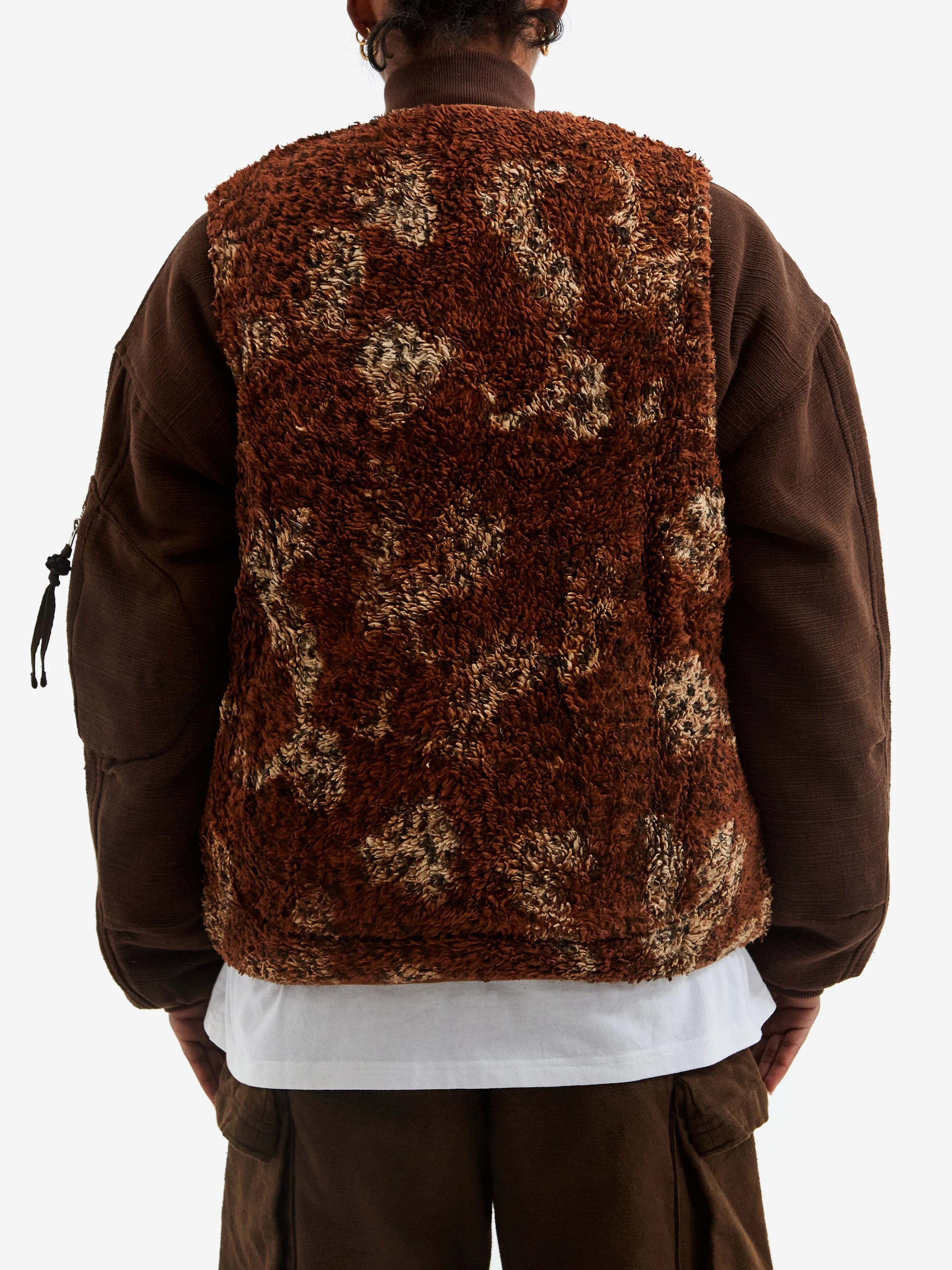 18 East x Goodhood V-neck Liner Fleece Vest – Leopard - Image 11