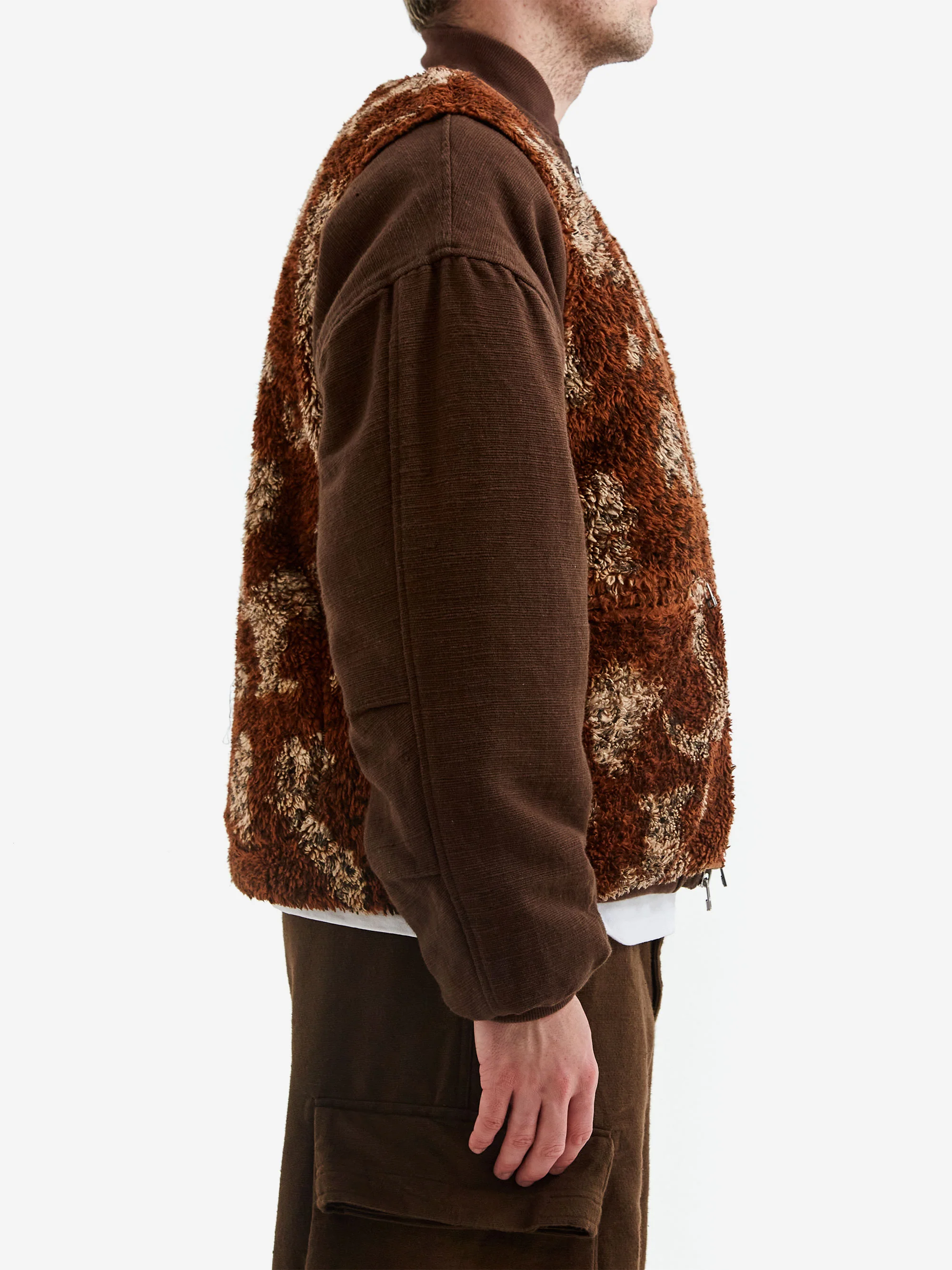 18 East x Goodhood V-neck Liner Fleece Vest – Leopard - Image 6