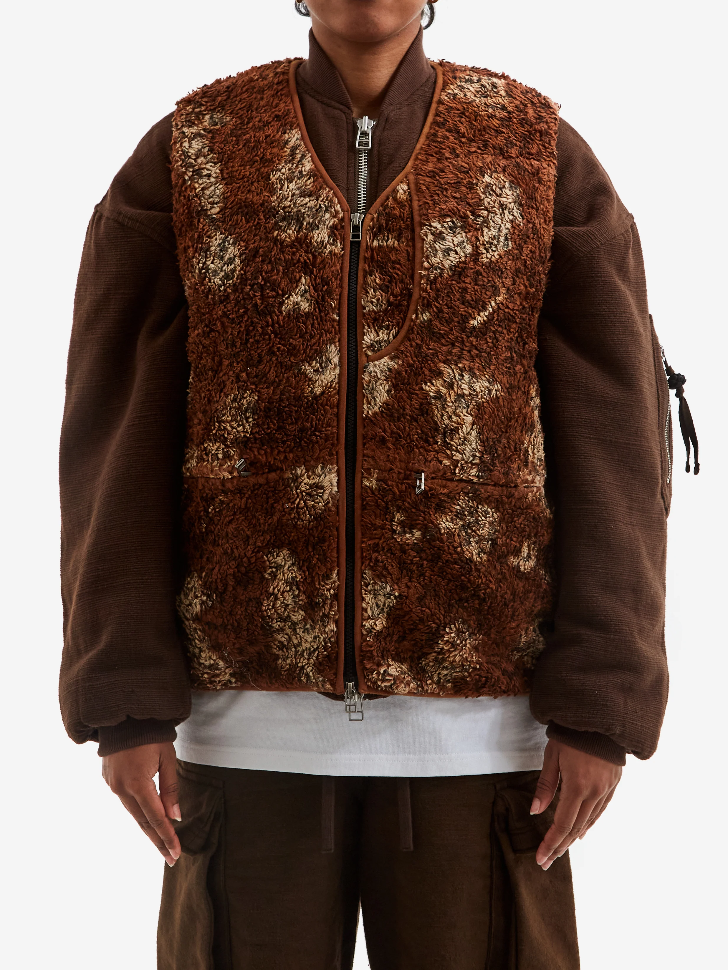 18 East x Goodhood V-neck Liner Fleece Vest – Leopard - Image 9