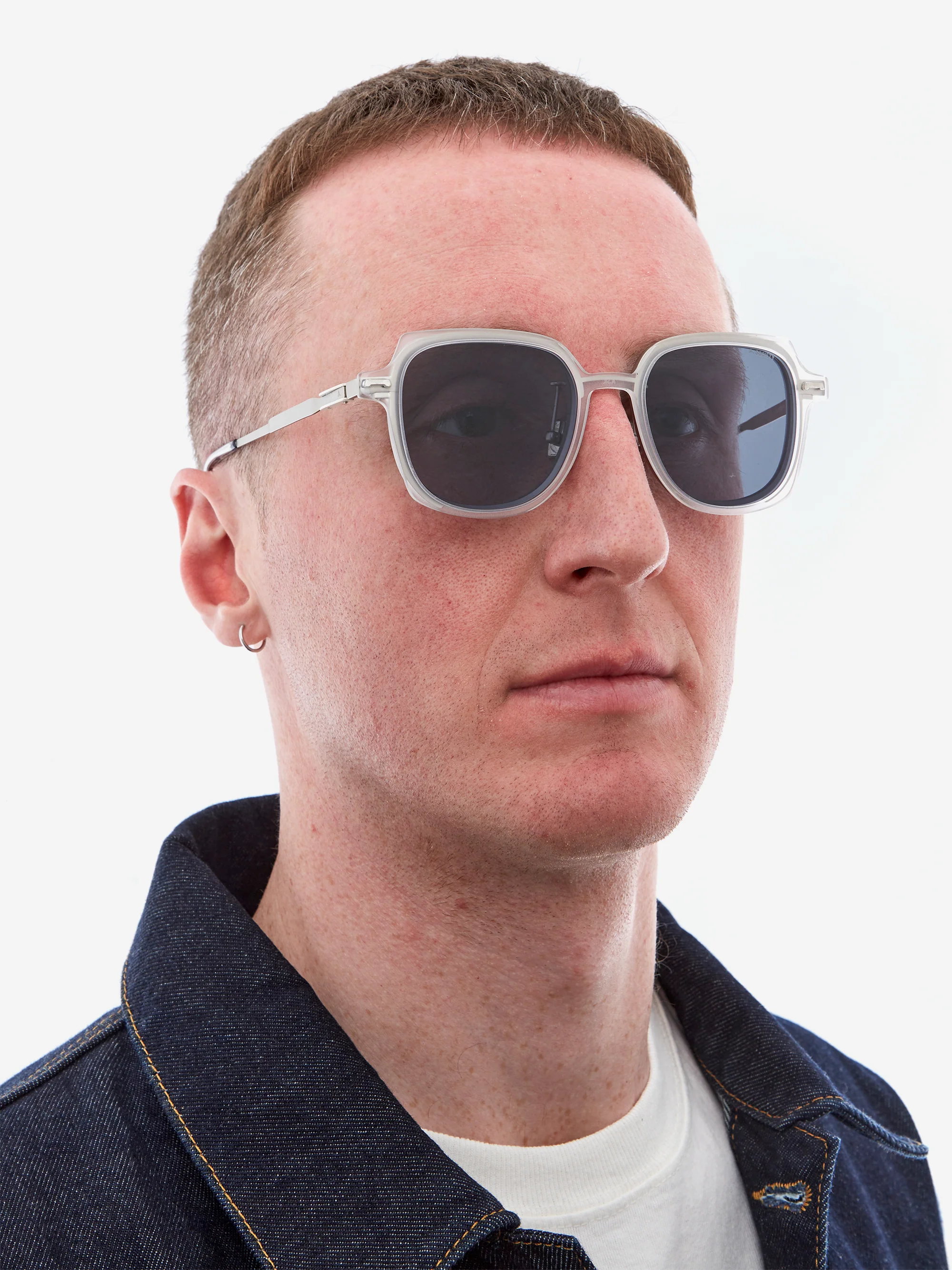 A.SOCIETY Arbor Sunglasses - Silver-Crystal/Blue Blocking Lens & Grey Clip on Sun - Image 5