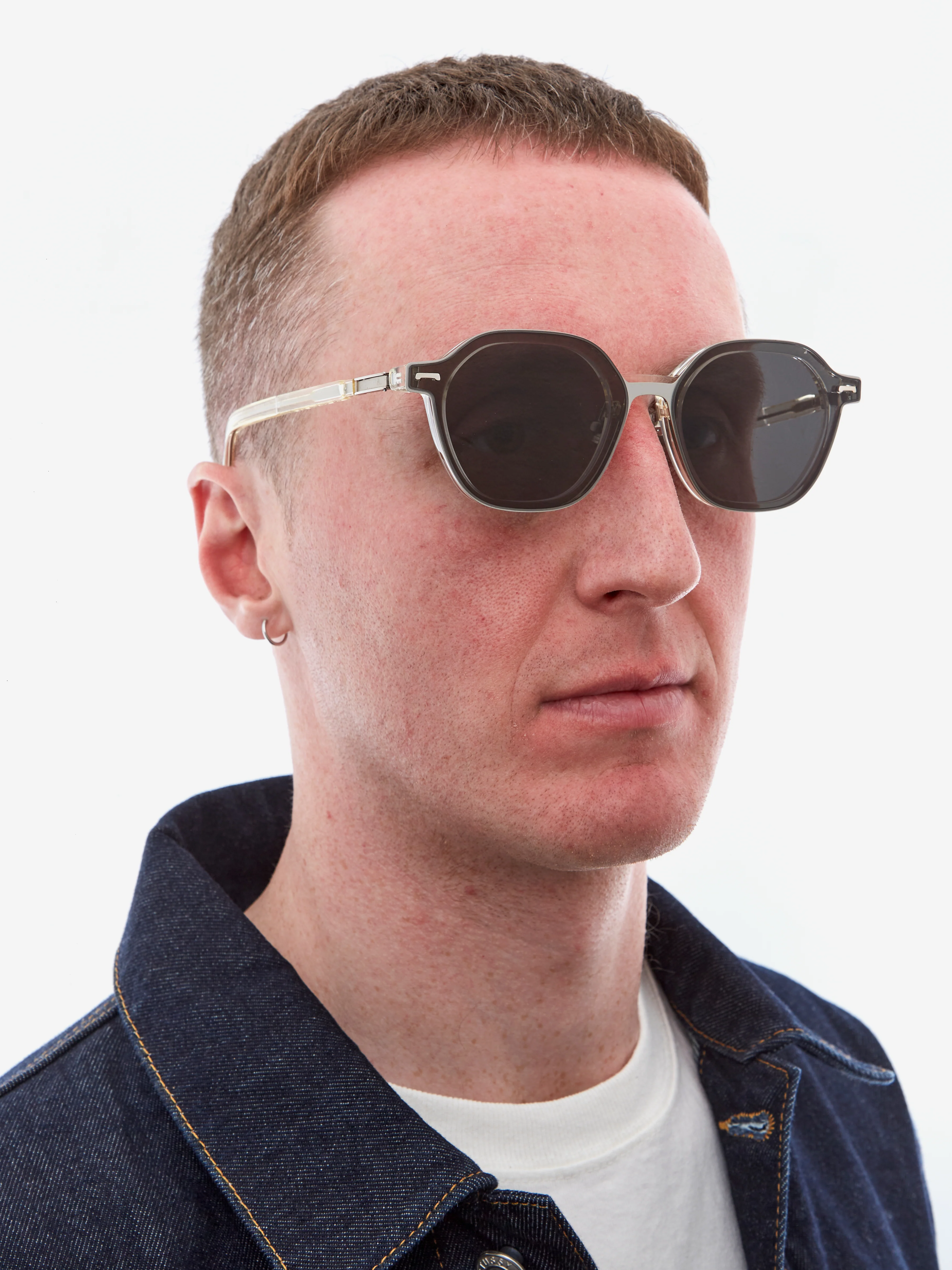 A.SOCIETY Moss Sunglasses - Honey-Silver/Blue Blocking Lens & Grey Clip on Sun - Image 5