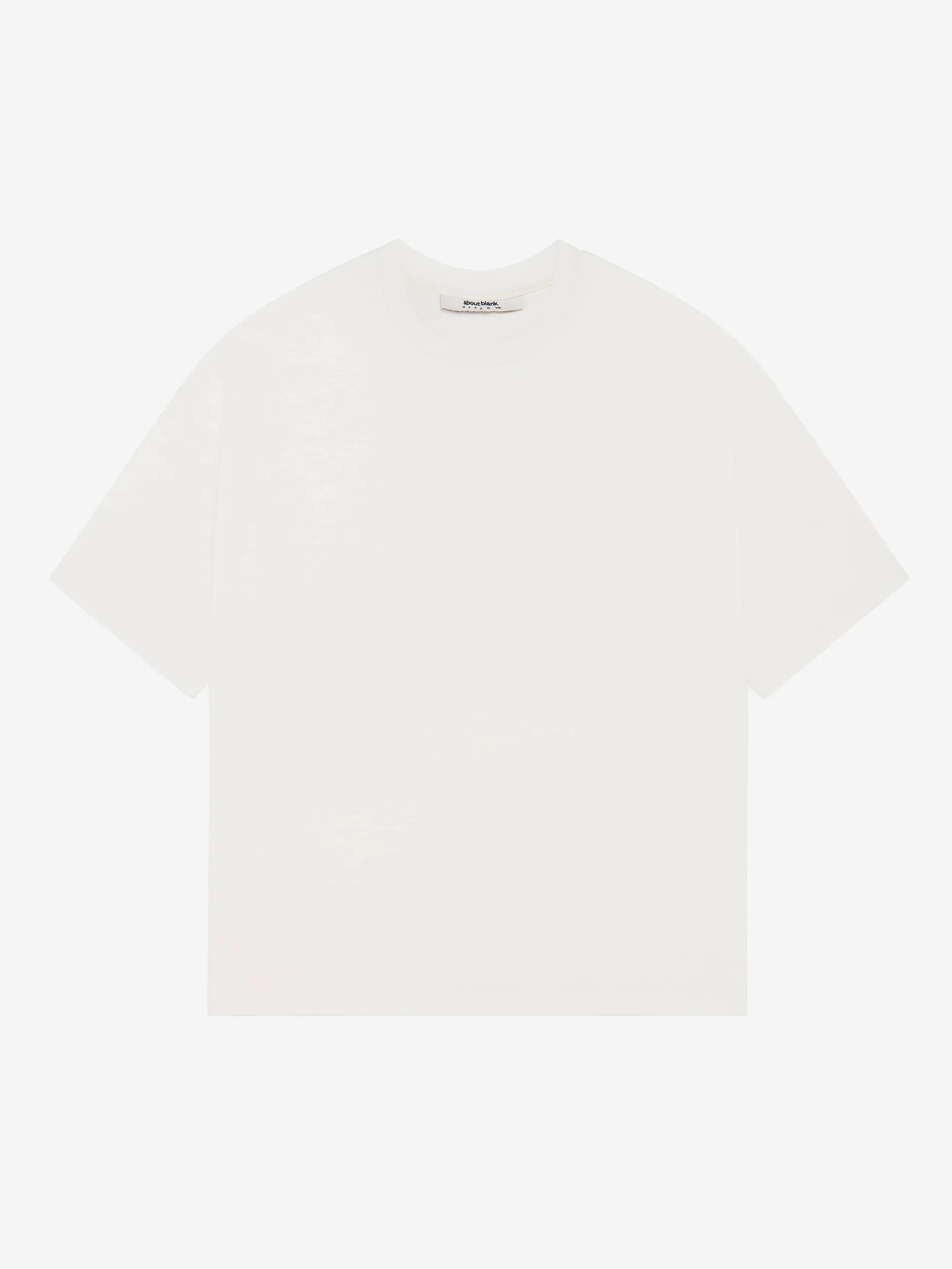 about:blank Block Mock Neck T-Shirt - Oat/Black