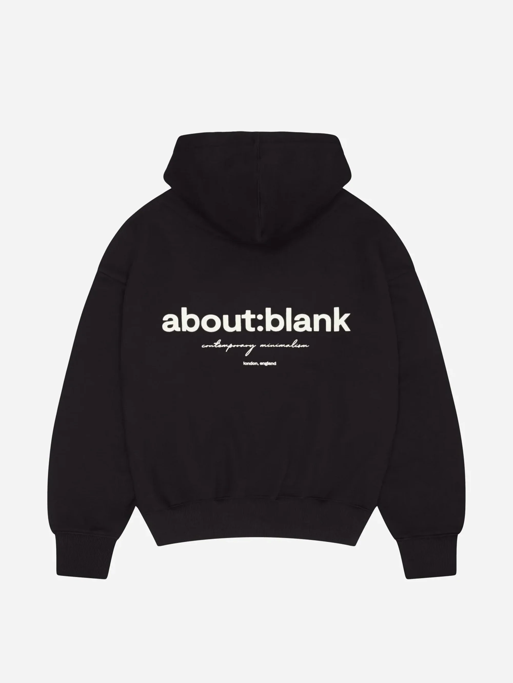 about:blank Box Hoodie - Black - Image 3