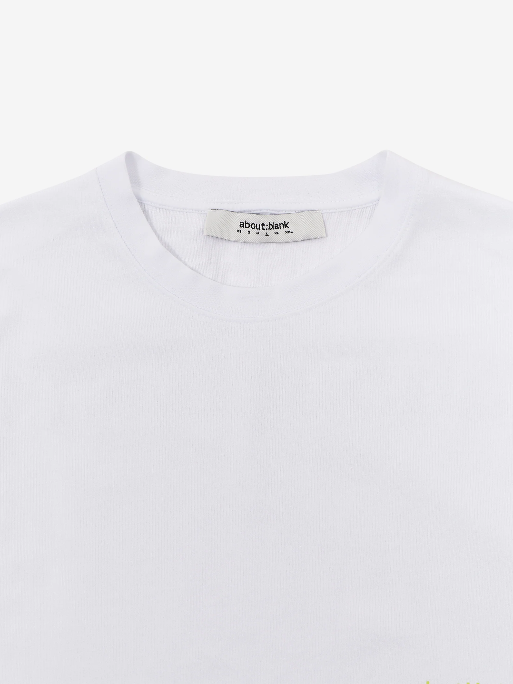 about:blank Box T-Shirt - White/Lime - Image 4