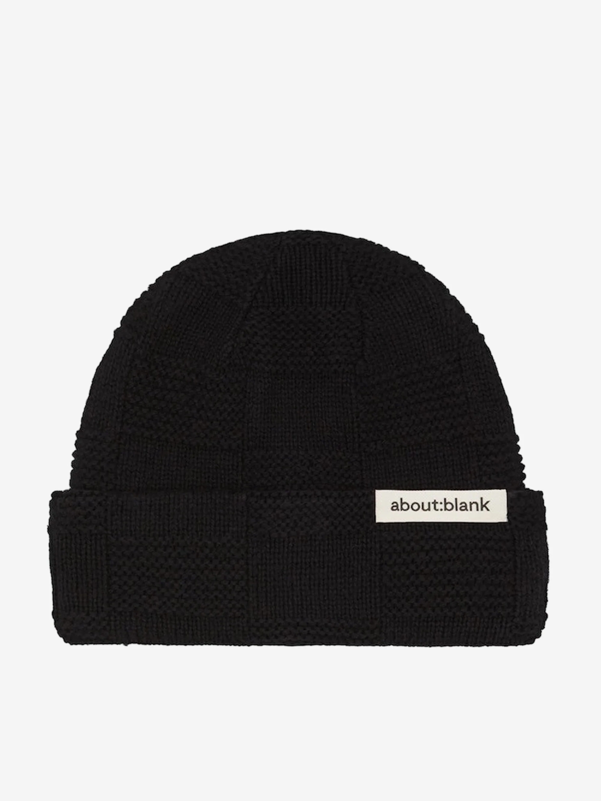 about:blank Chequerboard Beanie - Black