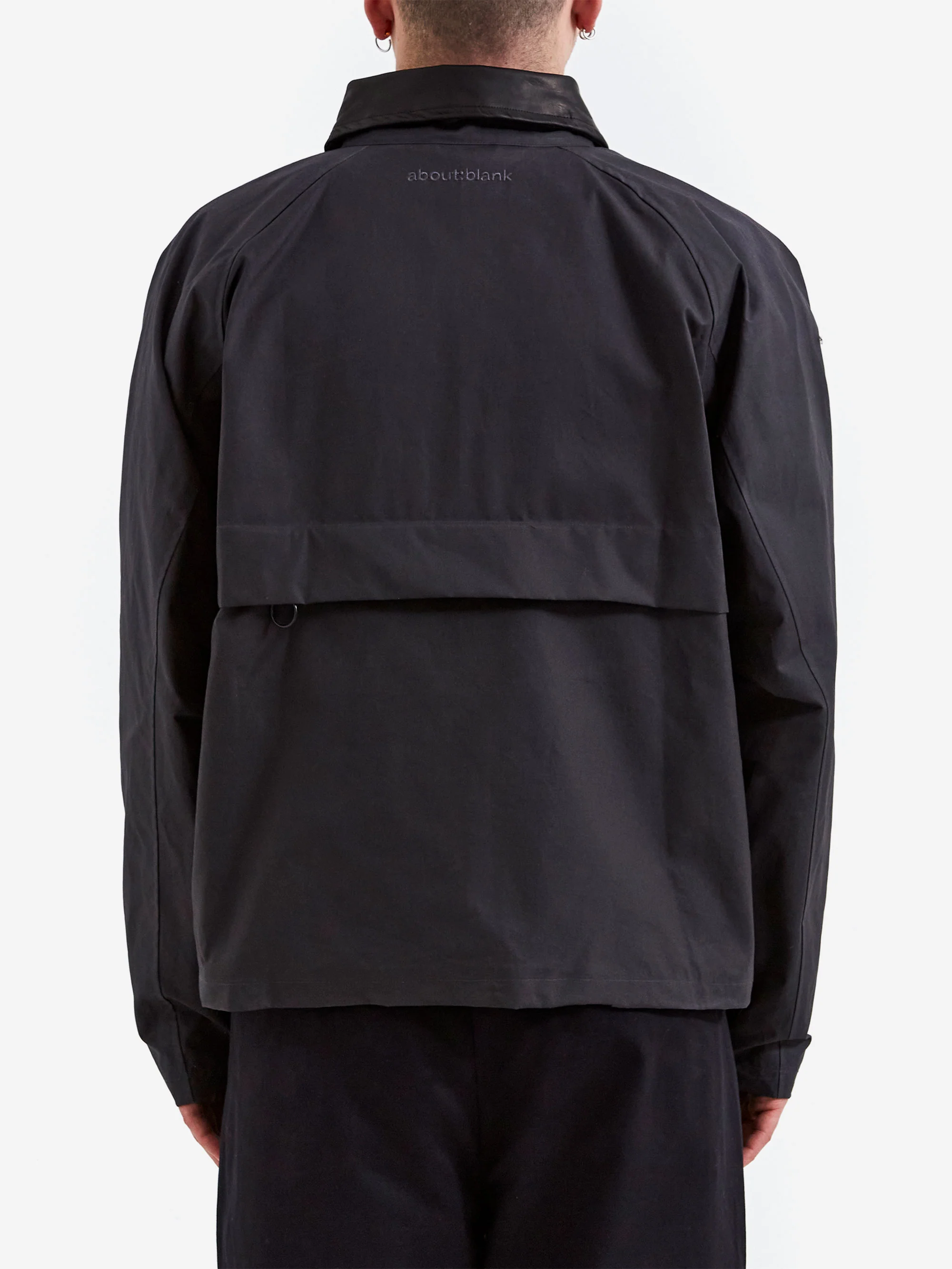 about:blank Cropped Wax Jacket - Slate Grey - Image 6