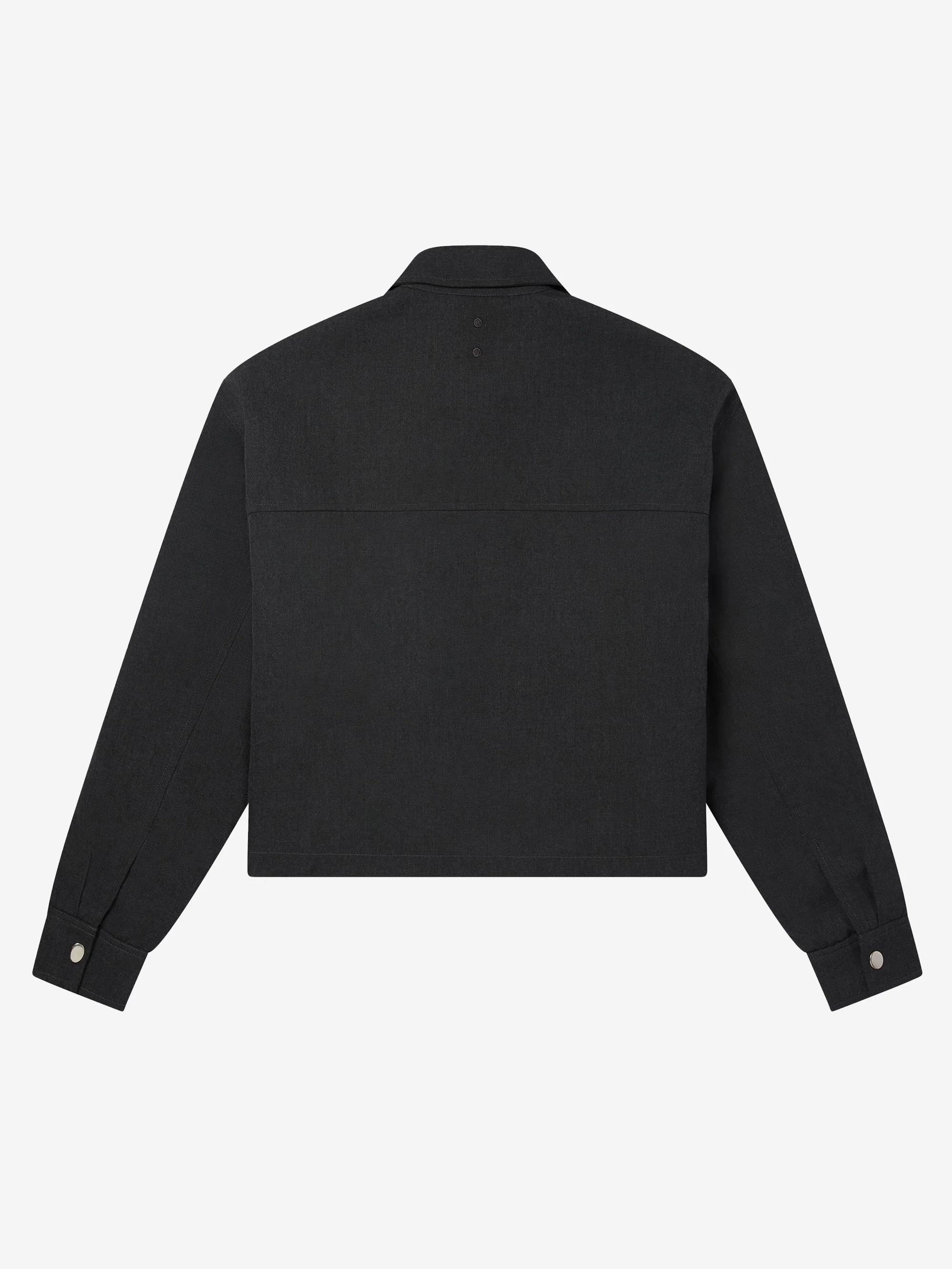 about:blank Cropped Zipped Jacket - Charcoal - Image 3