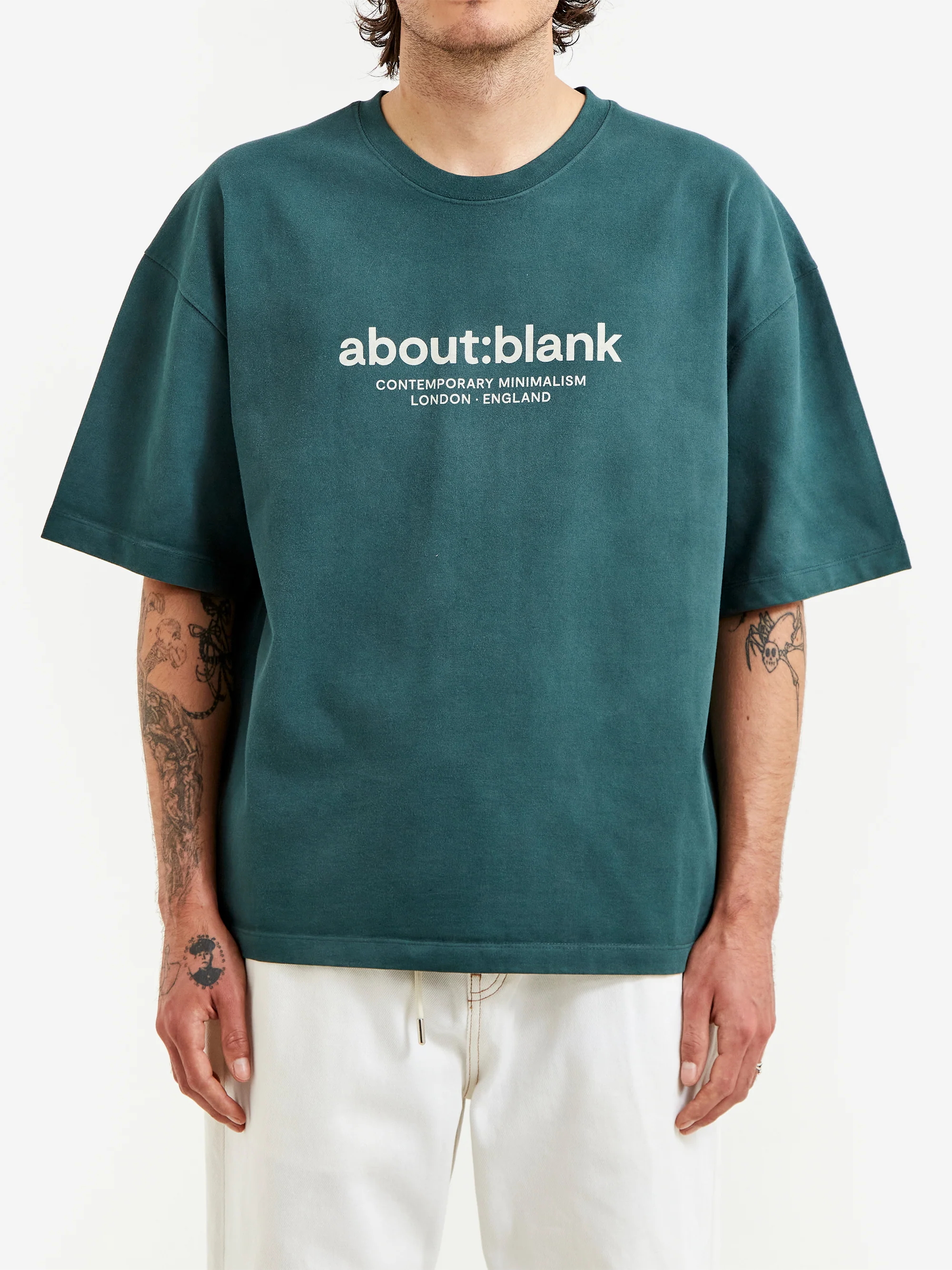 about:blank Discharge T-Shirt - Epsom Green - Image 2