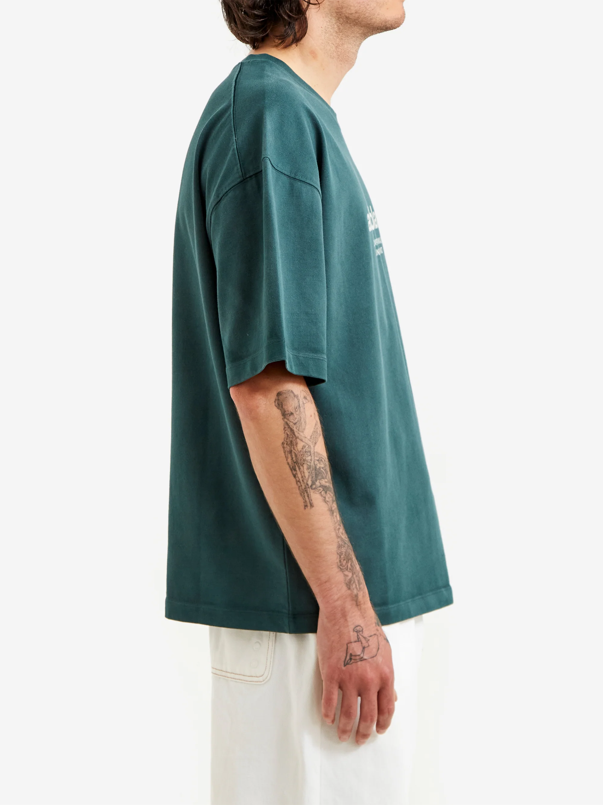 about:blank Discharge T-Shirt - Epsom Green - Image 5