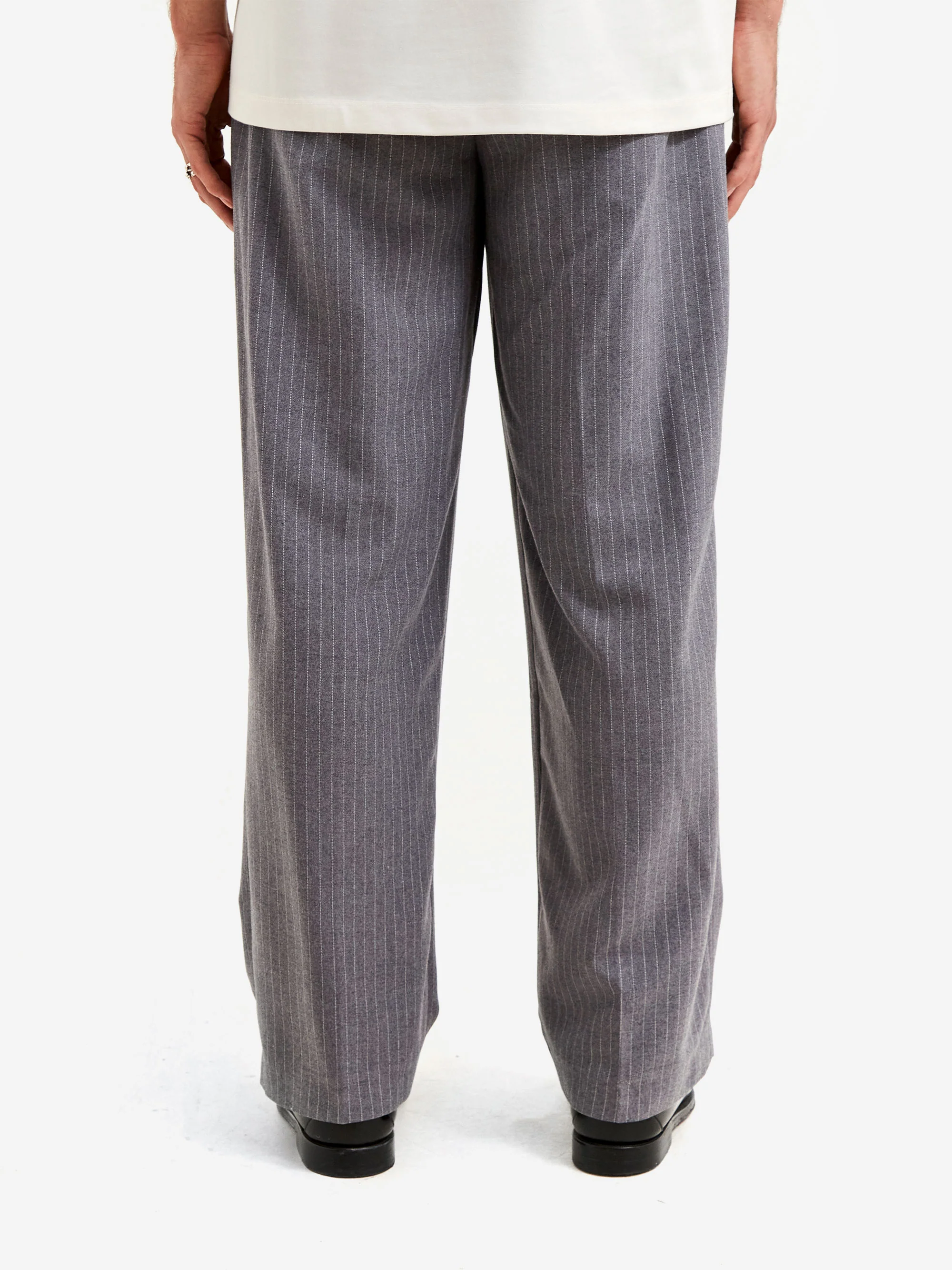 about:blank Everyday Pinstripe Everyday Trouser - Grey/White - Image 5