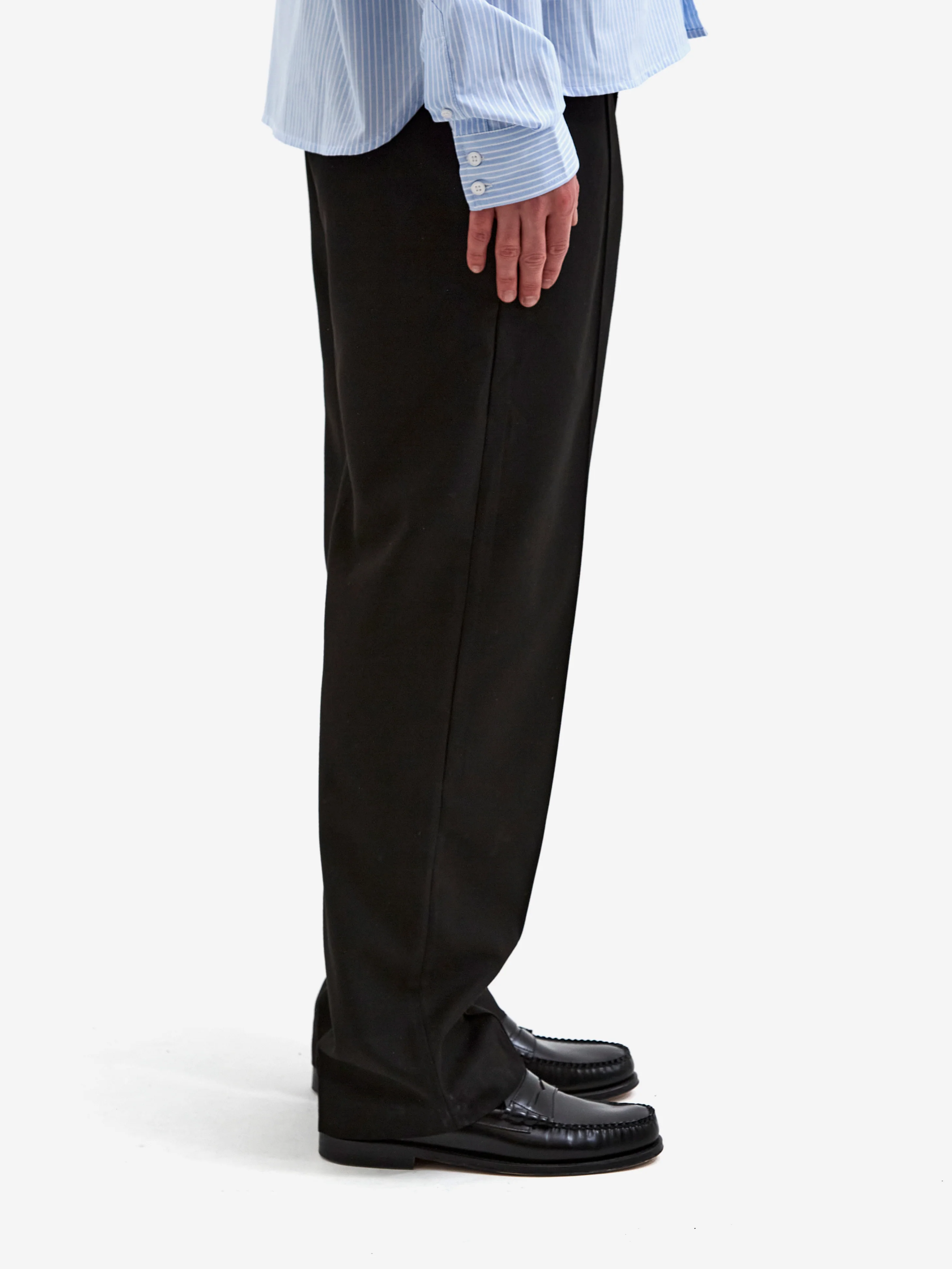 about:blank Pleated Trouser - Black - Image 4
