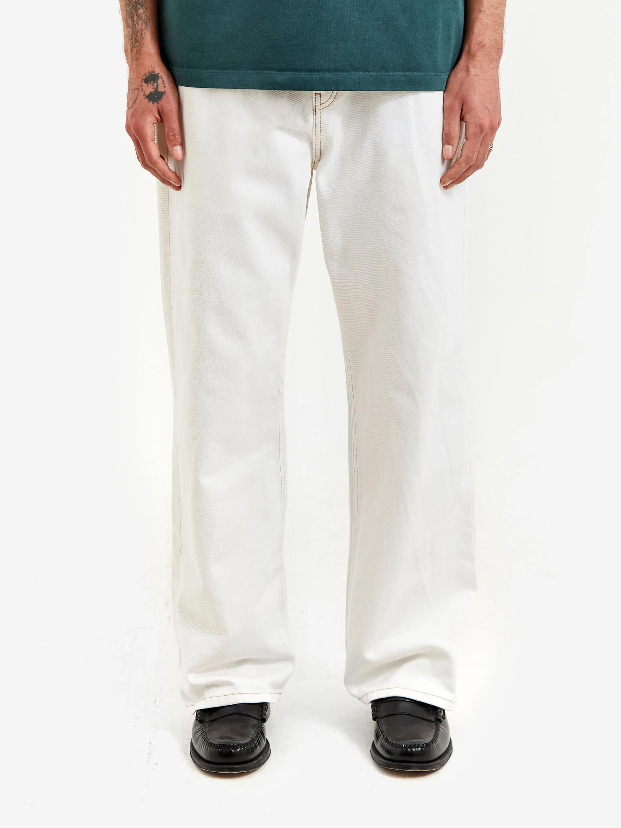 about:blank Relaxed Denim Jean - Ecru - Image 2
