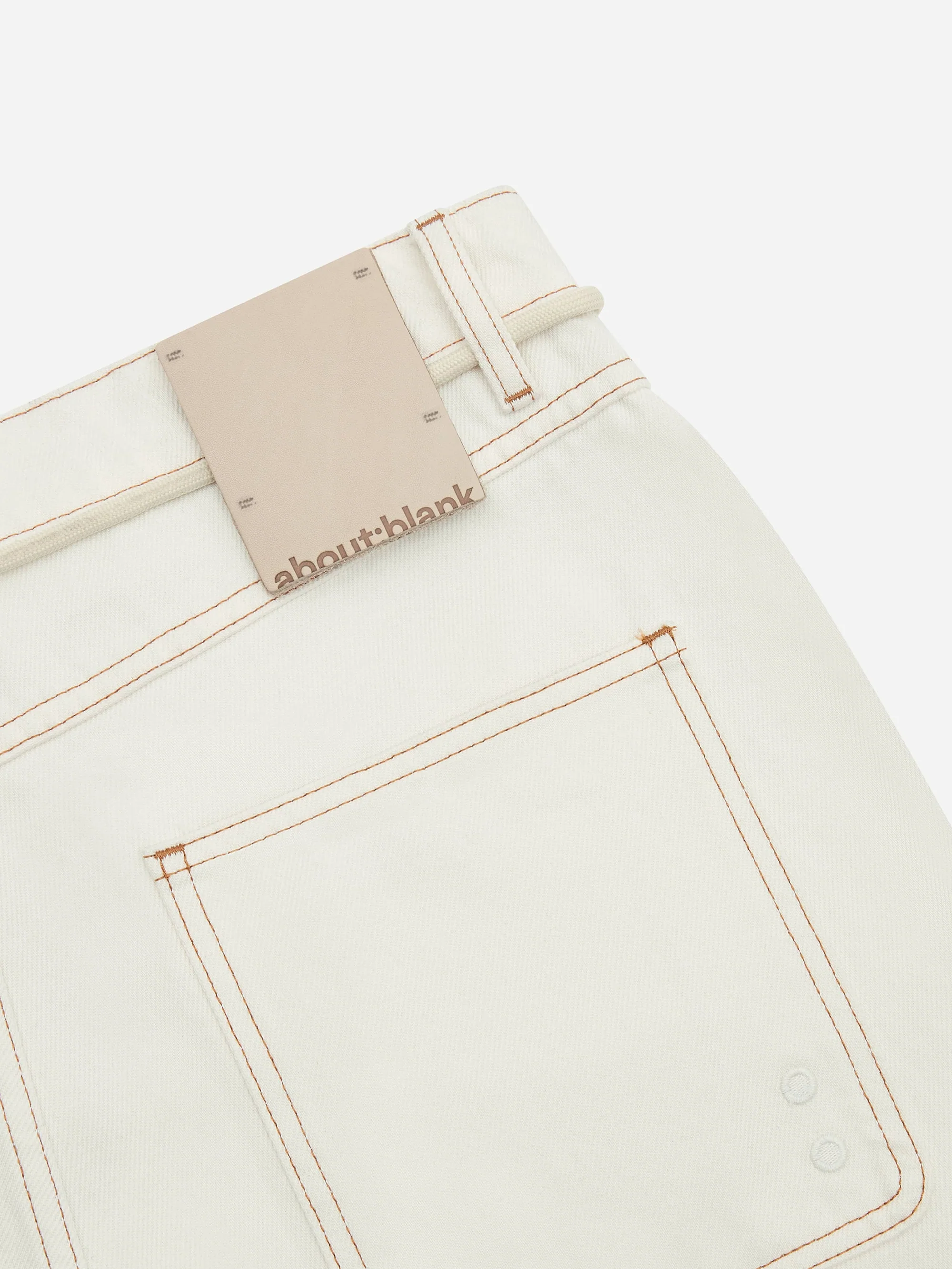 about:blank Relaxed Denim Jean - Ecru - Image 4