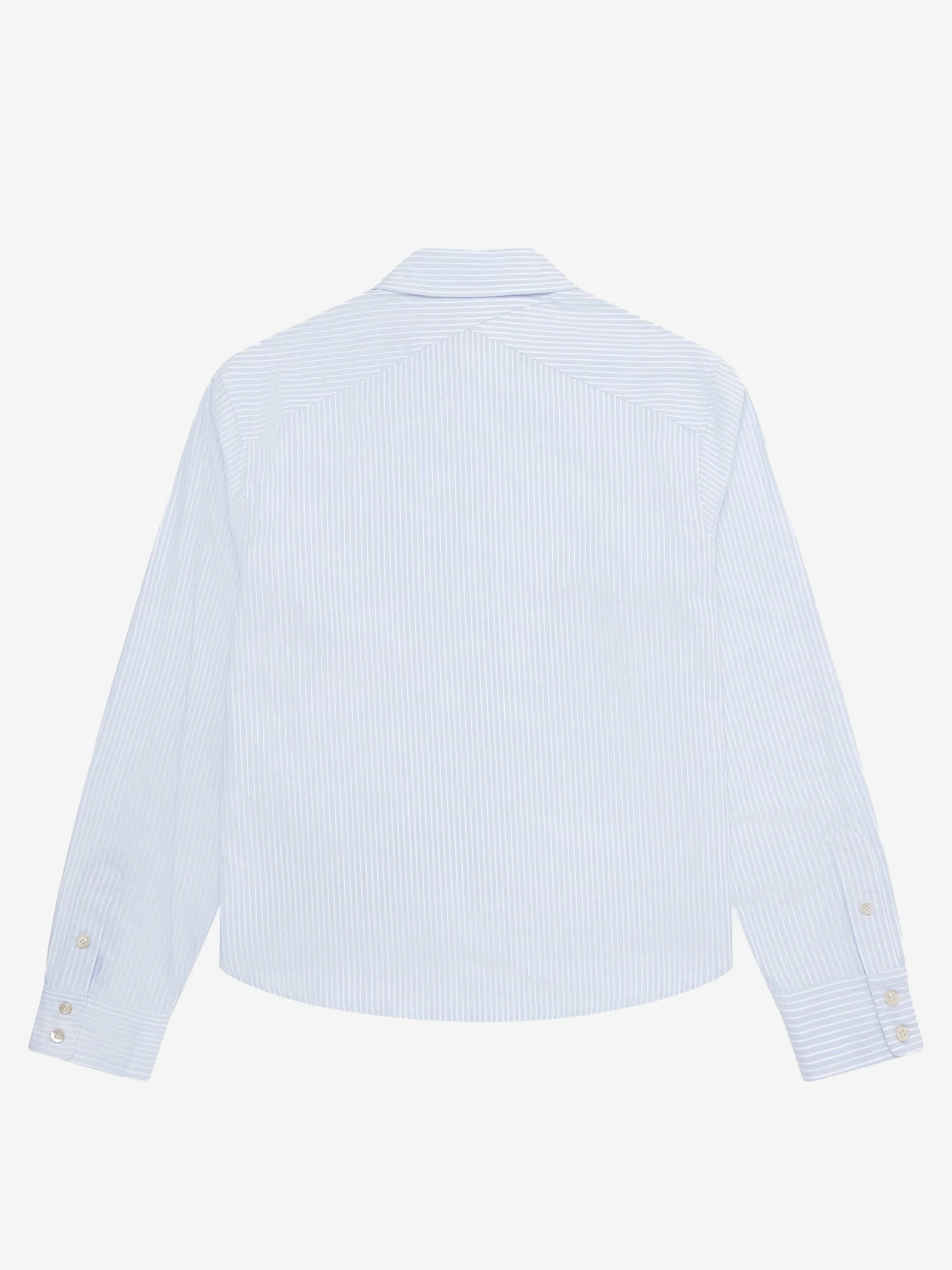 about:blank Striped Oxford Shirt - White/Blue - Image 3
