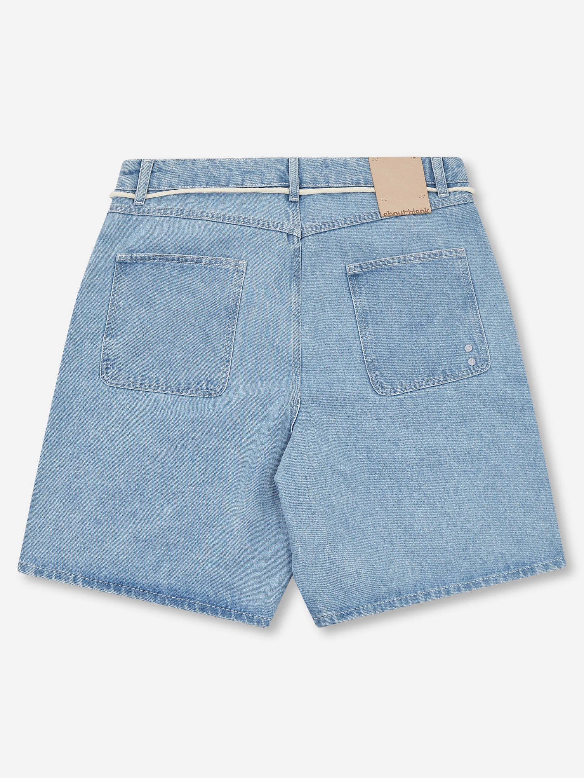 about:blank Wide denim Short - Light Wash Blue - Image 3