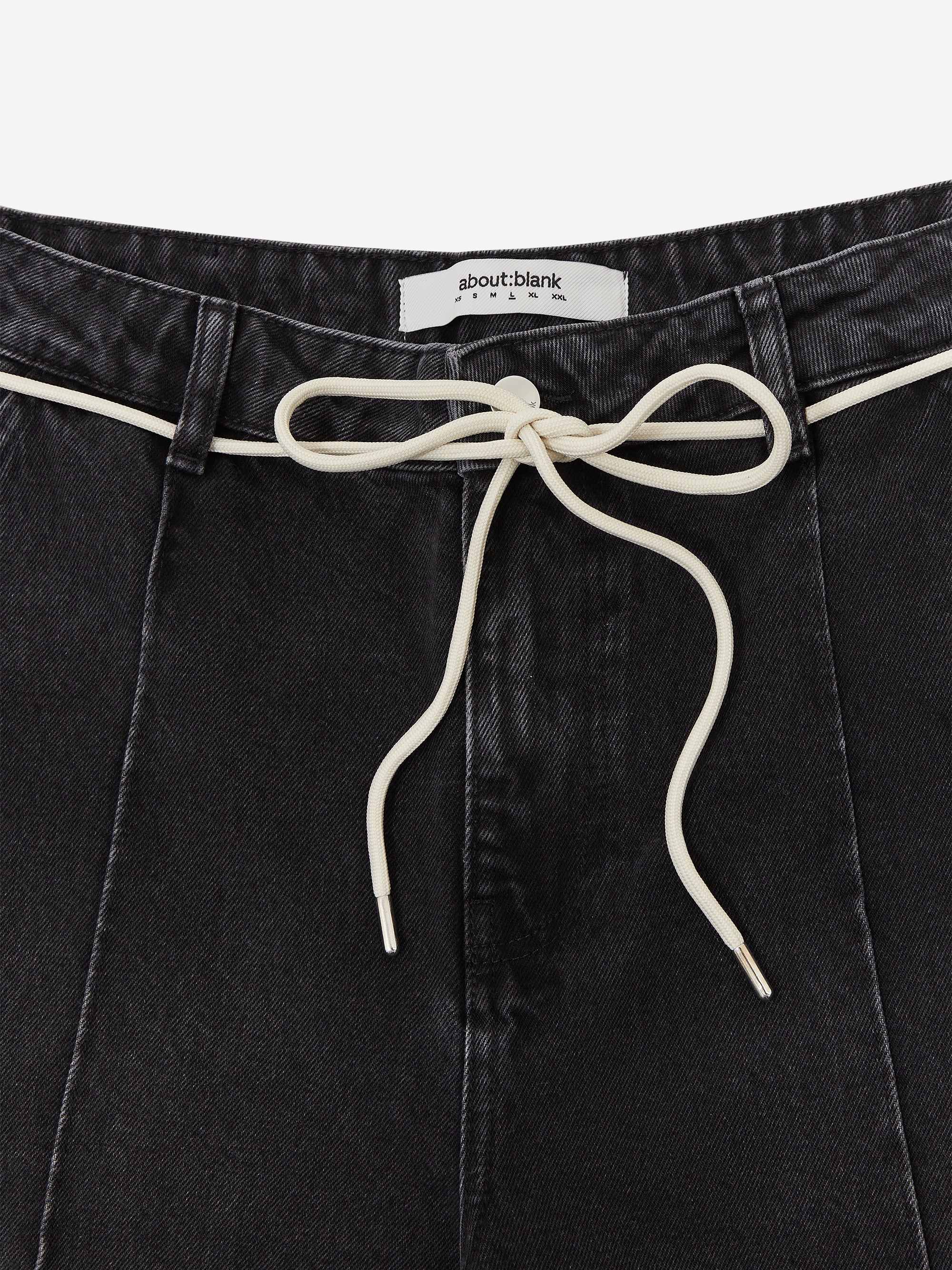 about:blank Wide denim Short - Vintage Black - Image 2