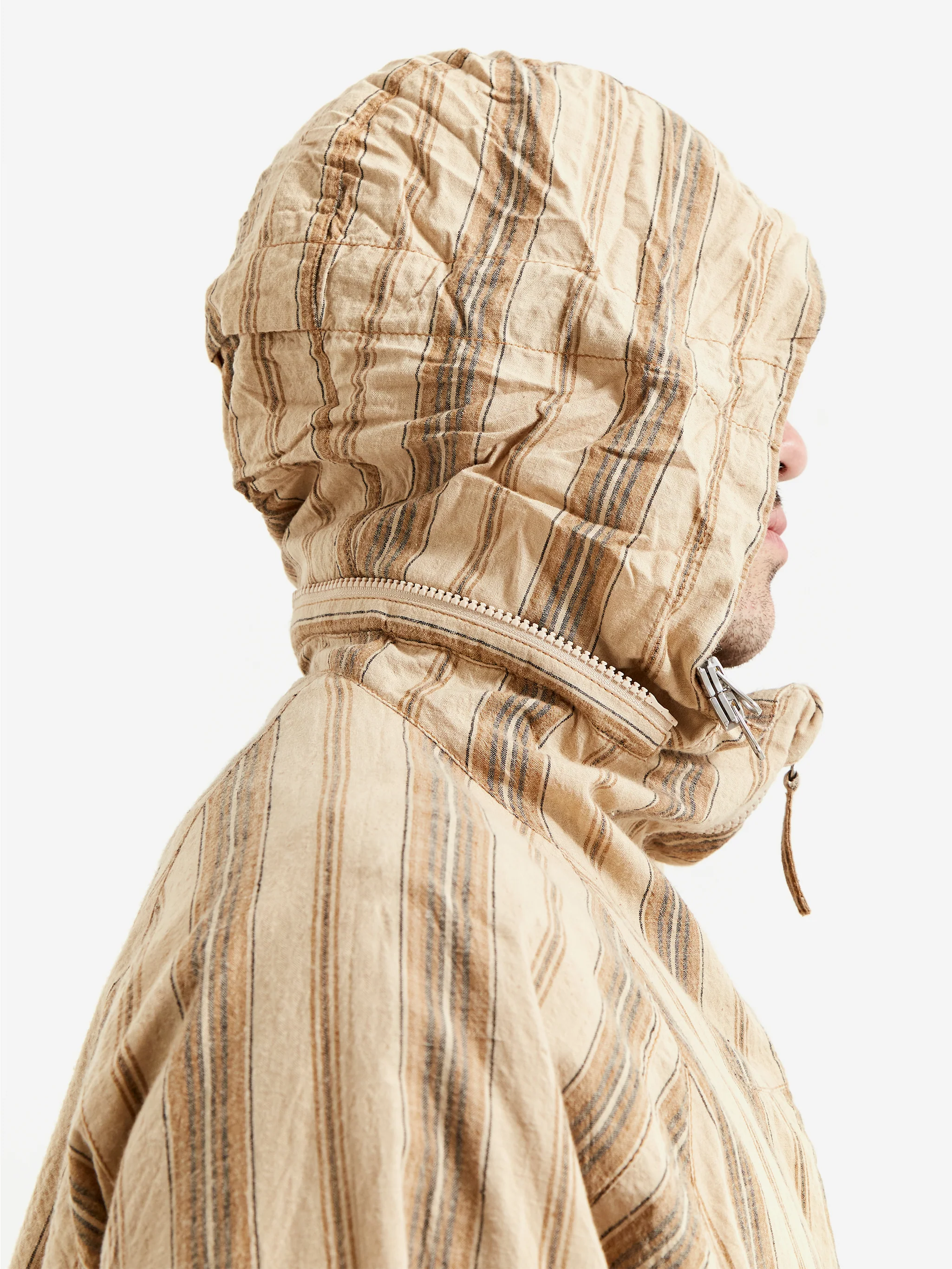ACMH by Magic Castles Beyond Zip Through Jacket - Beige Stripe - Image 3