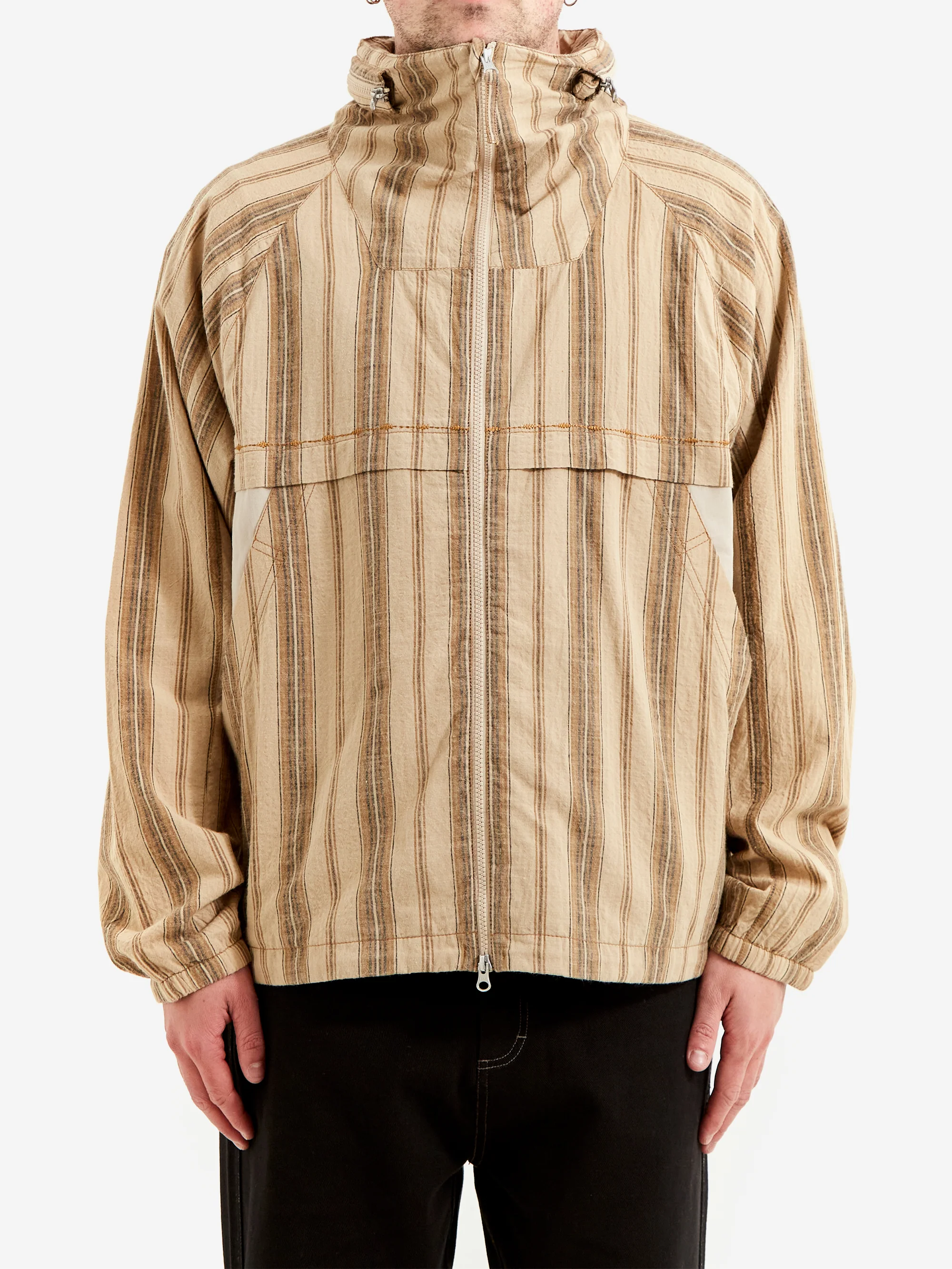 ACMH by Magic Castles Beyond Zip Through Jacket - Beige Stripe - Image 4