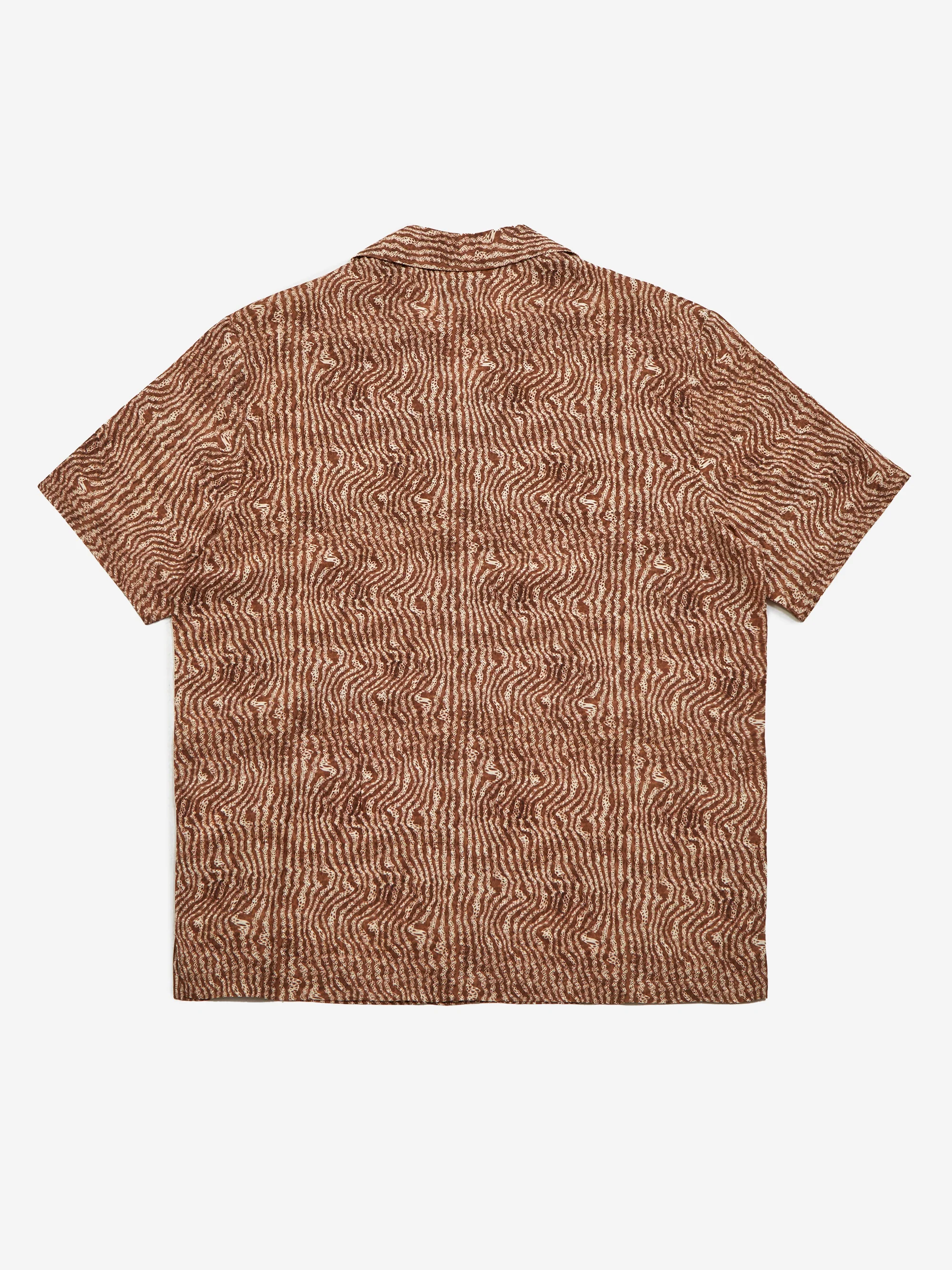 ACMH by Magic Castles Short Sleeved Wave Shirt - Brown Stripe - Image 4