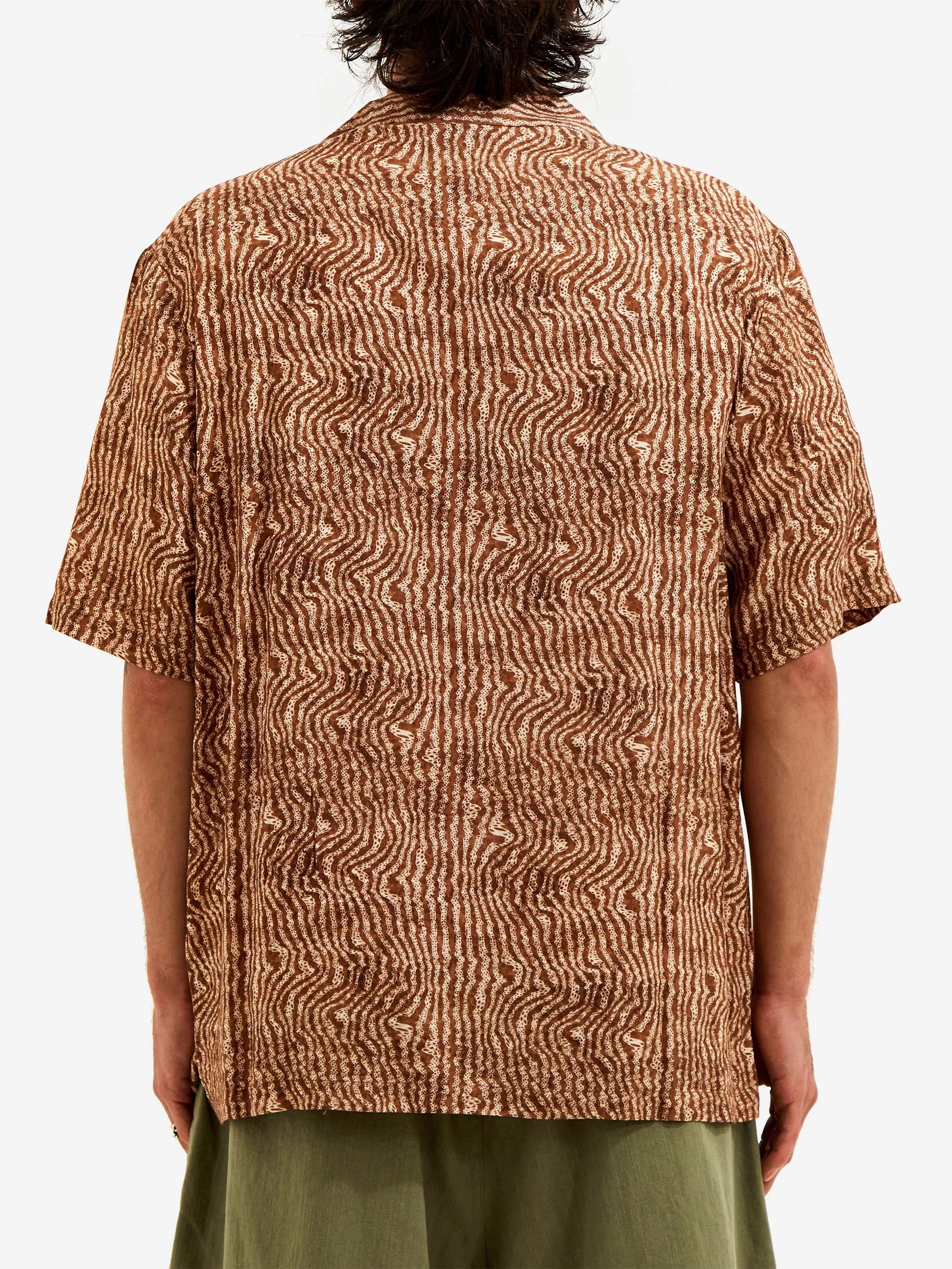 ACMH by Magic Castles Short Sleeved Wave Shirt - Brown Stripe - Image 6