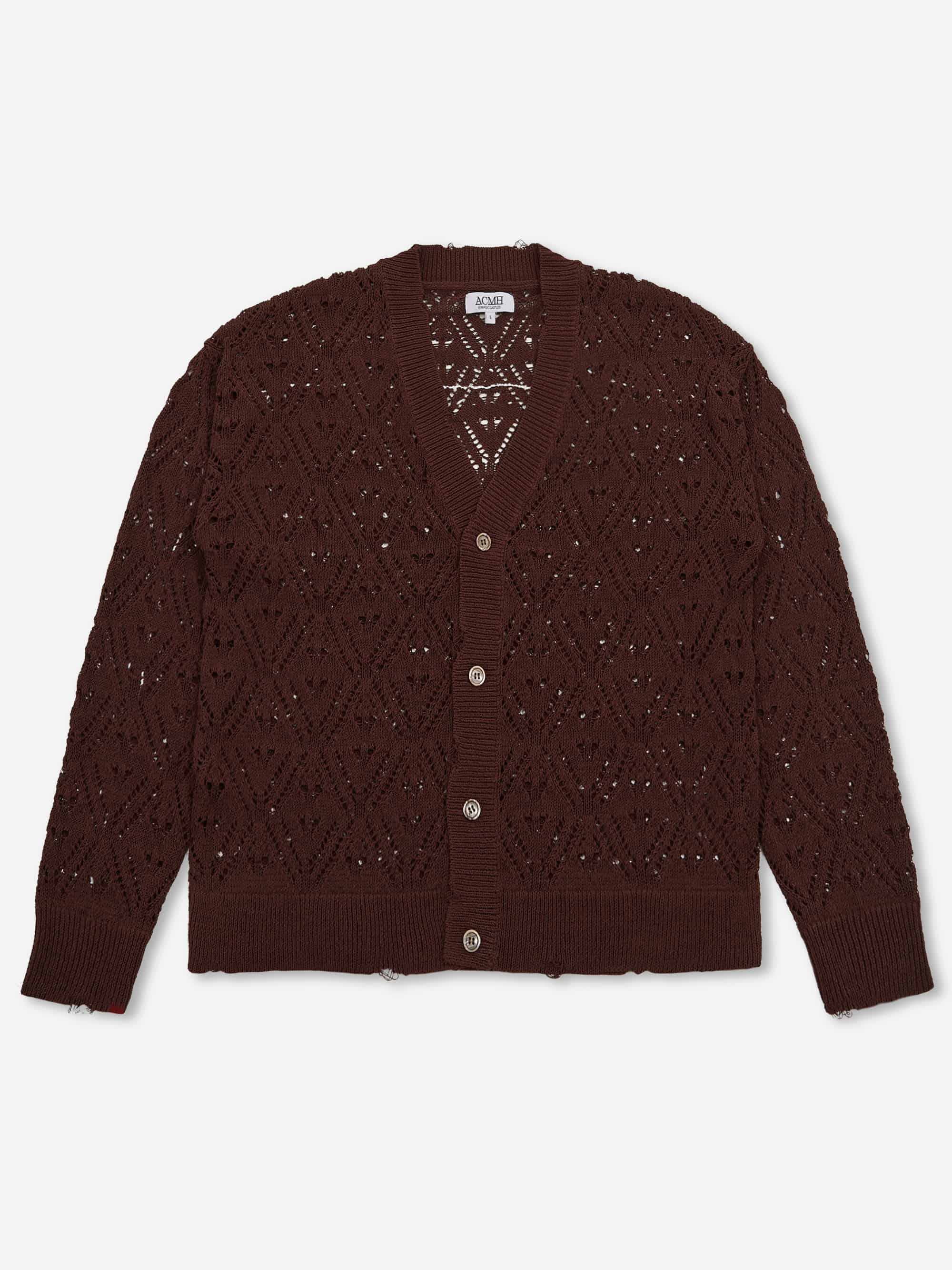 ACMH By Magic Castles Trash Cardigan - Dark Brown