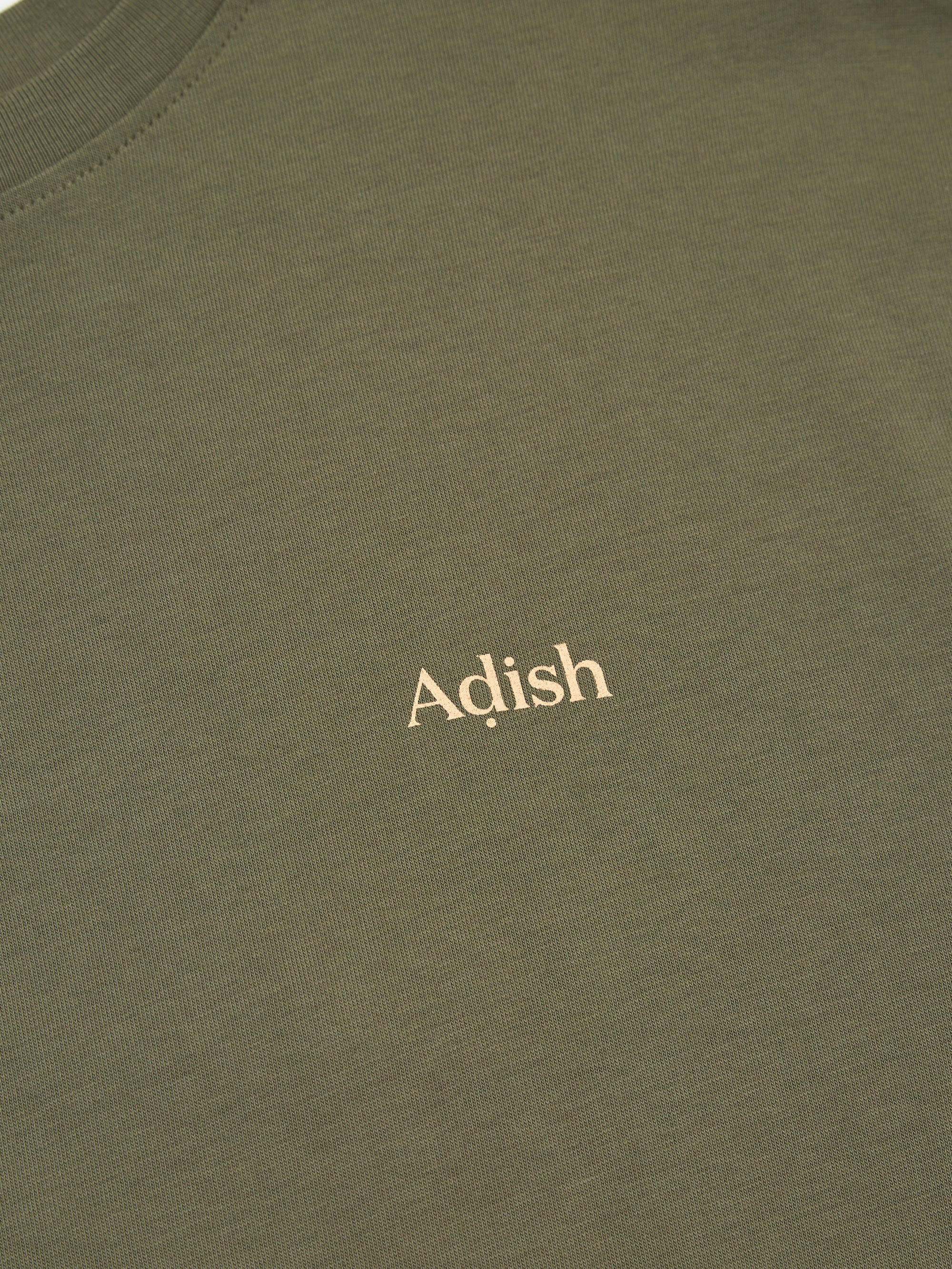 Adish Shaqhat Classic Logo T-Shirt - Olive Green - Image 6