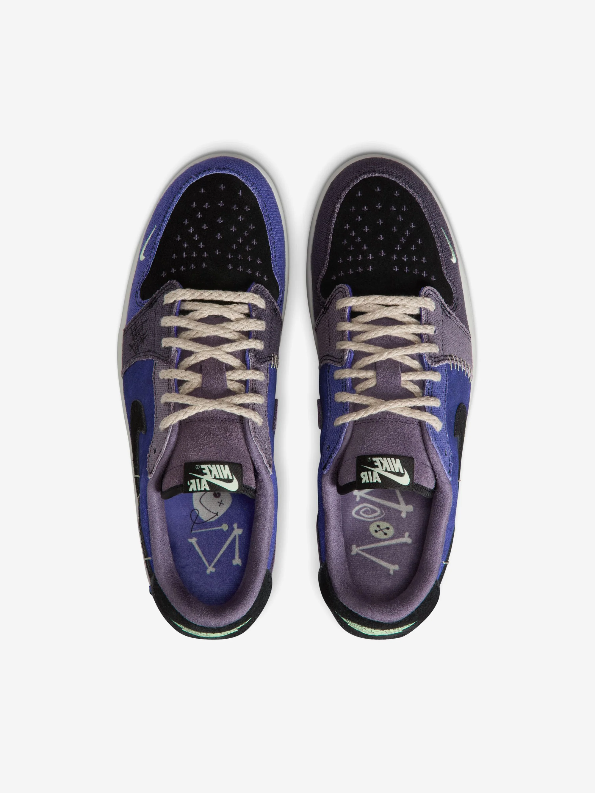 Air Jordan 1 Retro Low OG - Regency Purple/Vapor Green-Black-Dark Raisin-Daybreak-Light Silver - Image 5