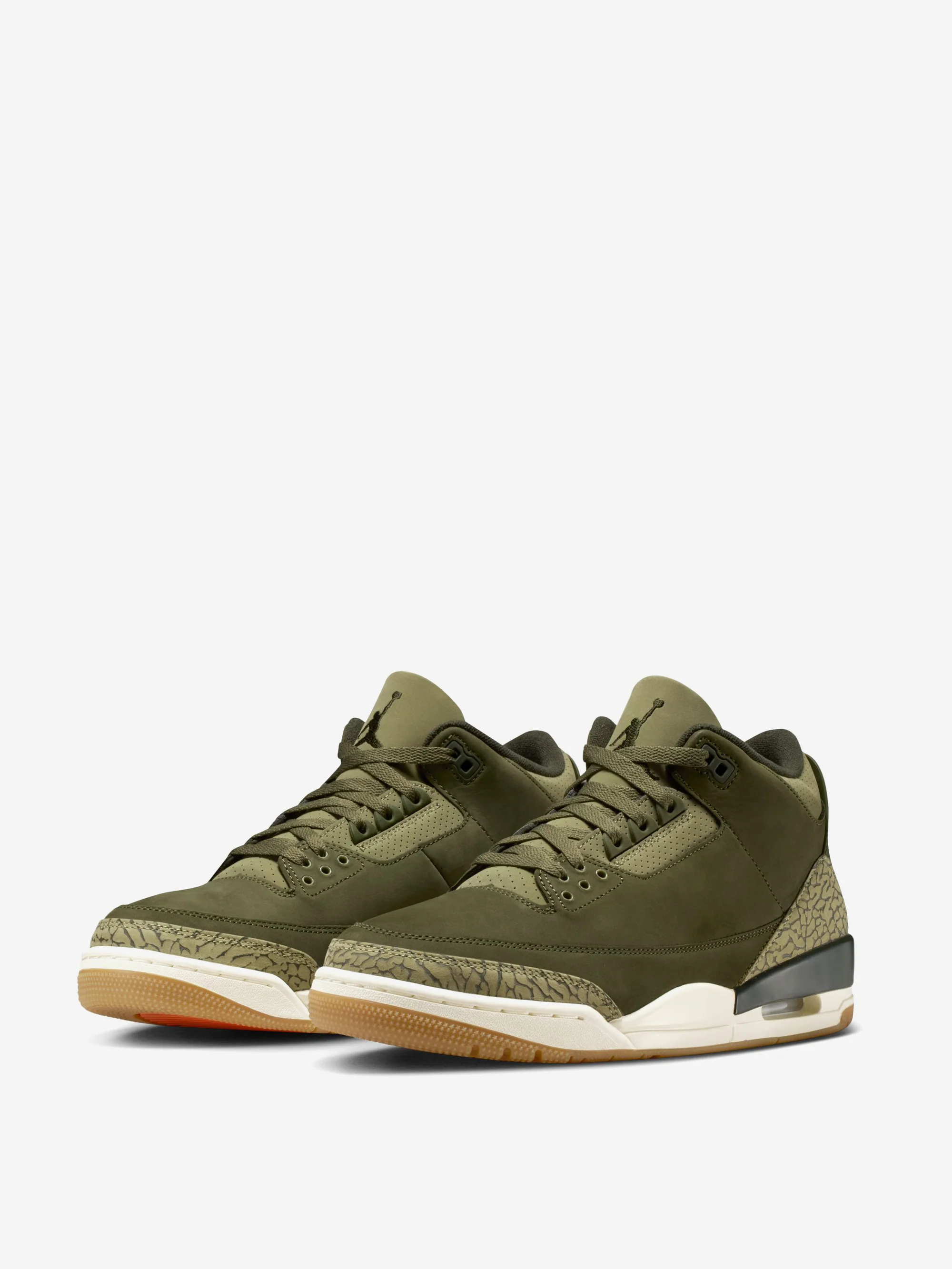 Air Jordan 3 Retro - Medium Olive/Sequoia-Neutral Olive-Sail-Total Crimson - Image 2