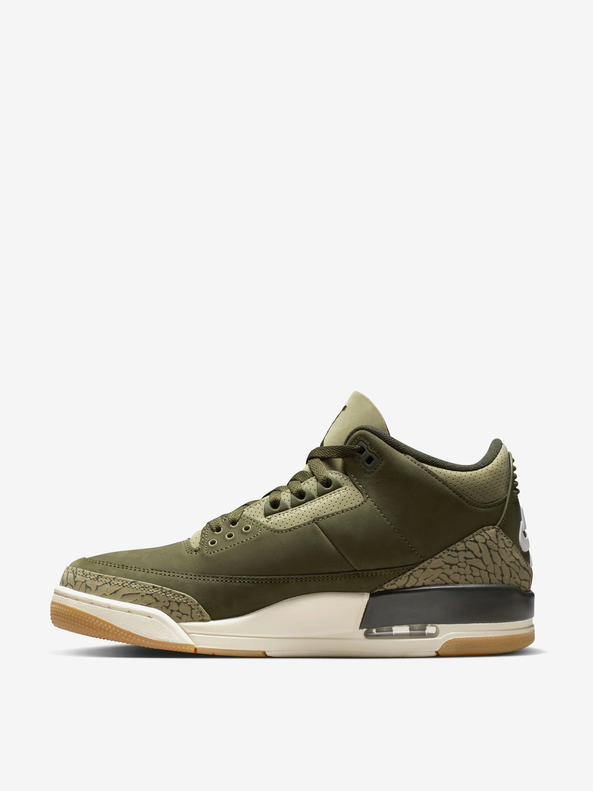 Air Jordan 3 Retro - Medium Olive/Sequoia-Neutral Olive-Sail-Total Crimson - Image 3