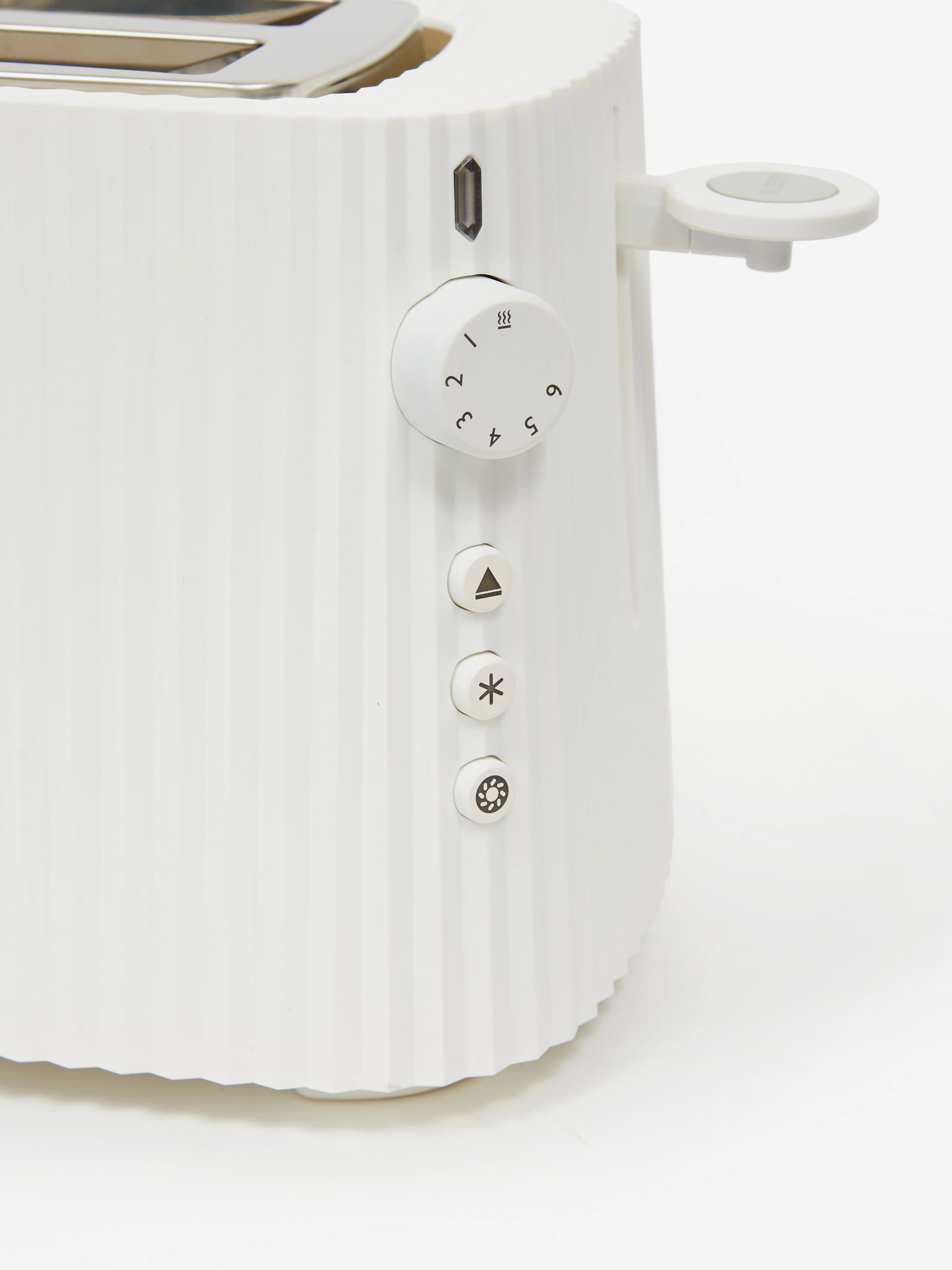 ALESSI Plisse 2 Slice Toaster - White - Image 3
