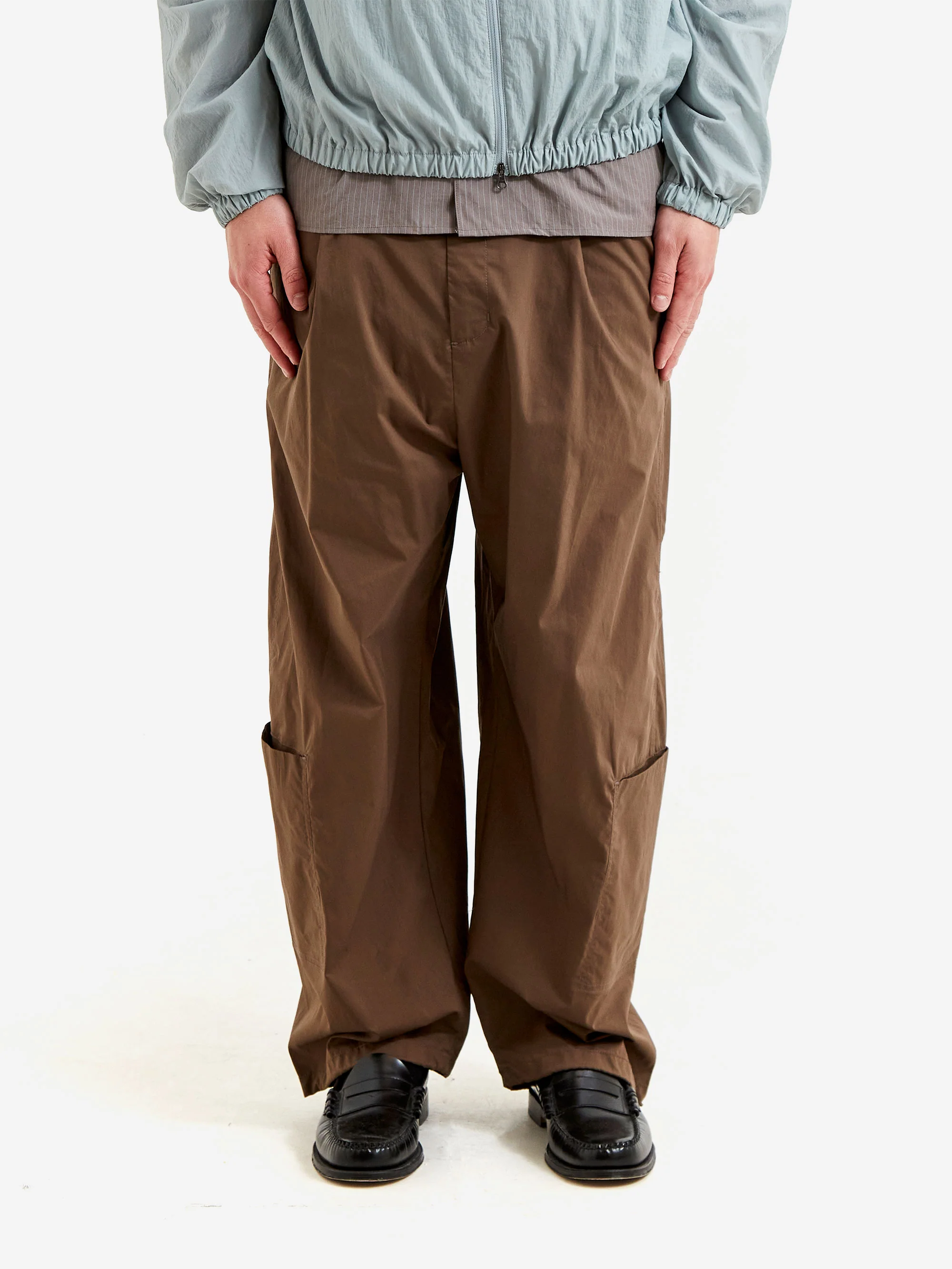 AMOMENTO Pocket Work Pants - Brown - Image 2