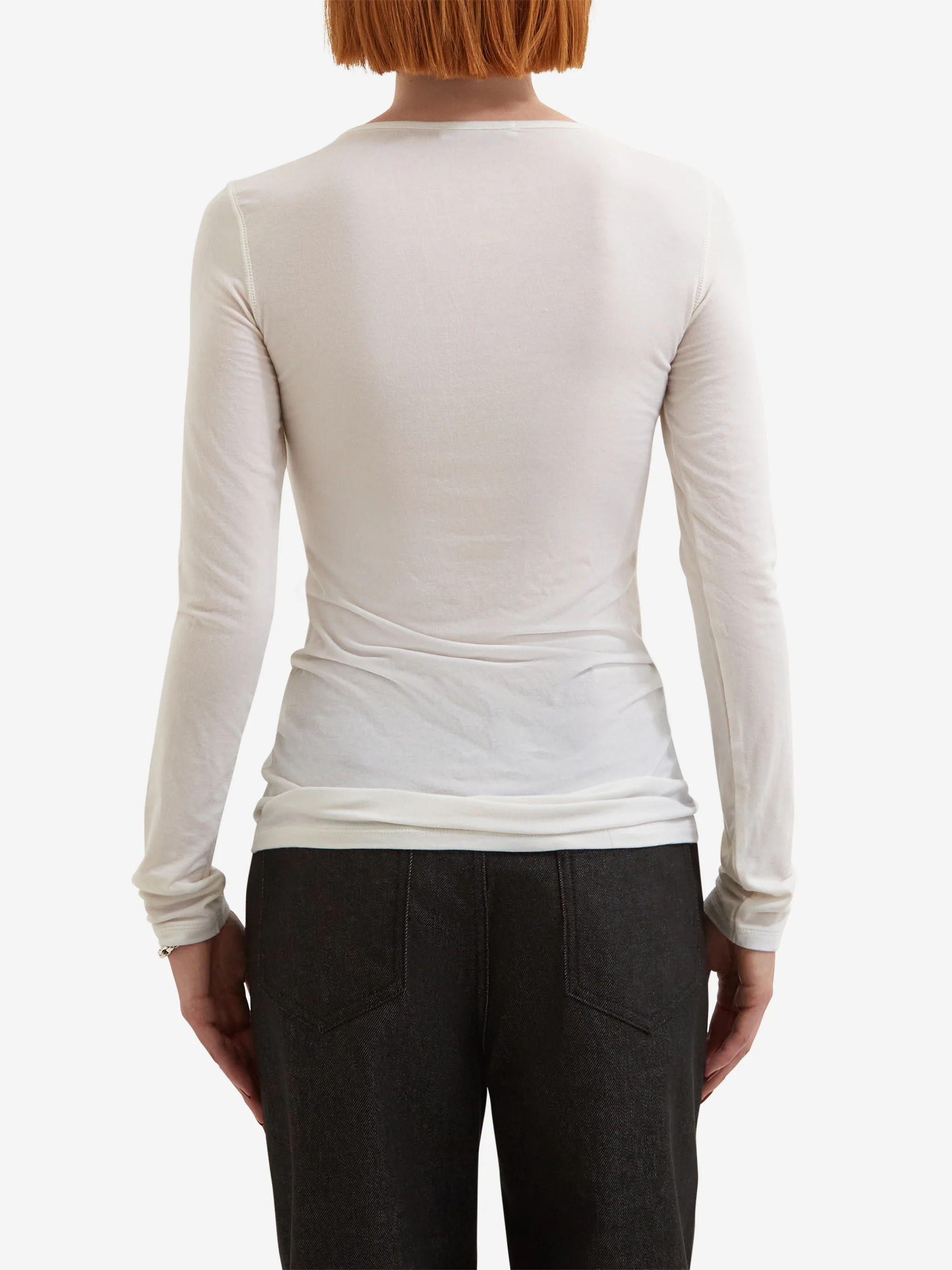AMOMENTO Round T-shirt - White - Image 3
