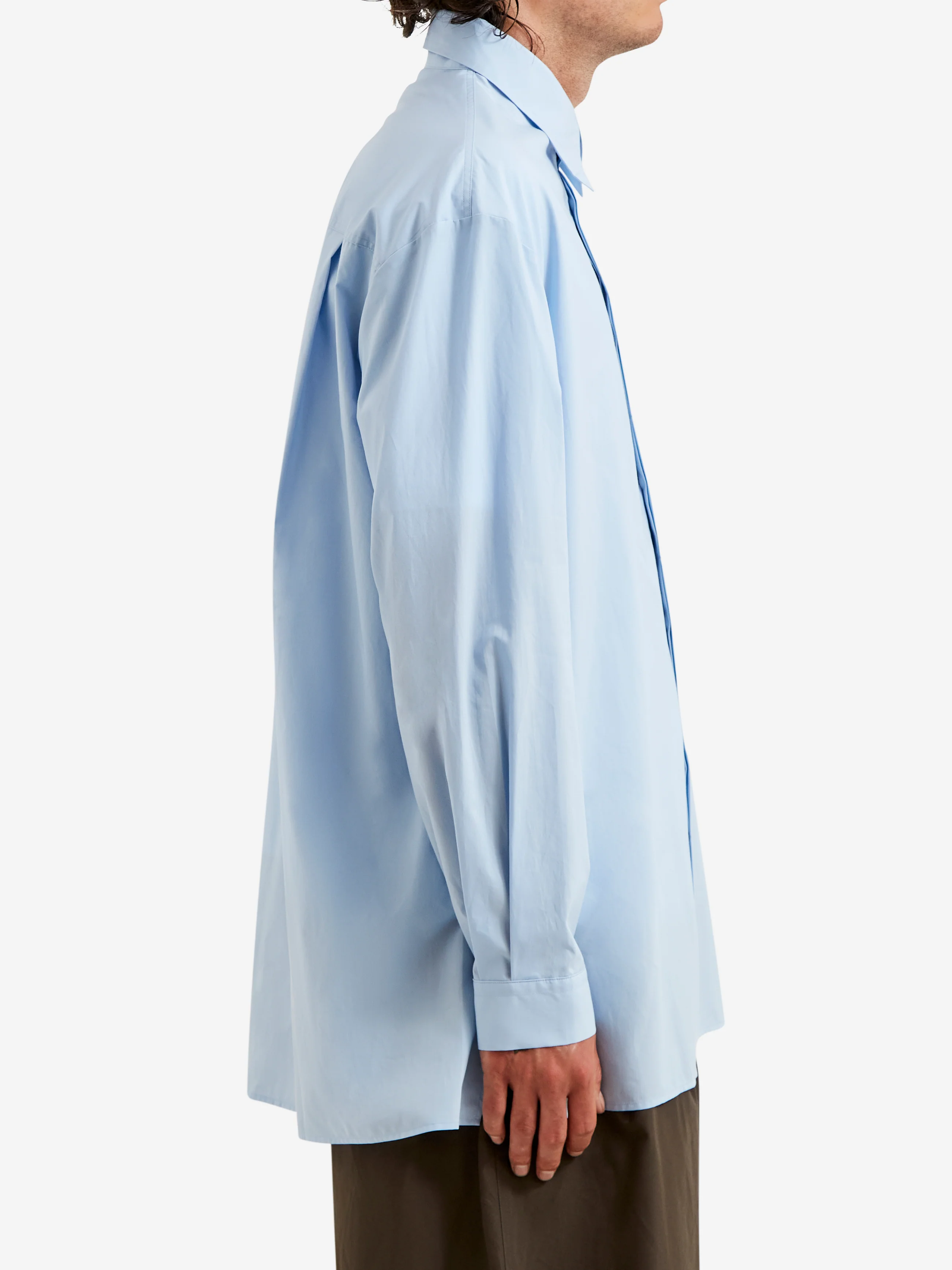 AMOMENTO Square Pocket Oversized Shirt - Light Blue - Image 5