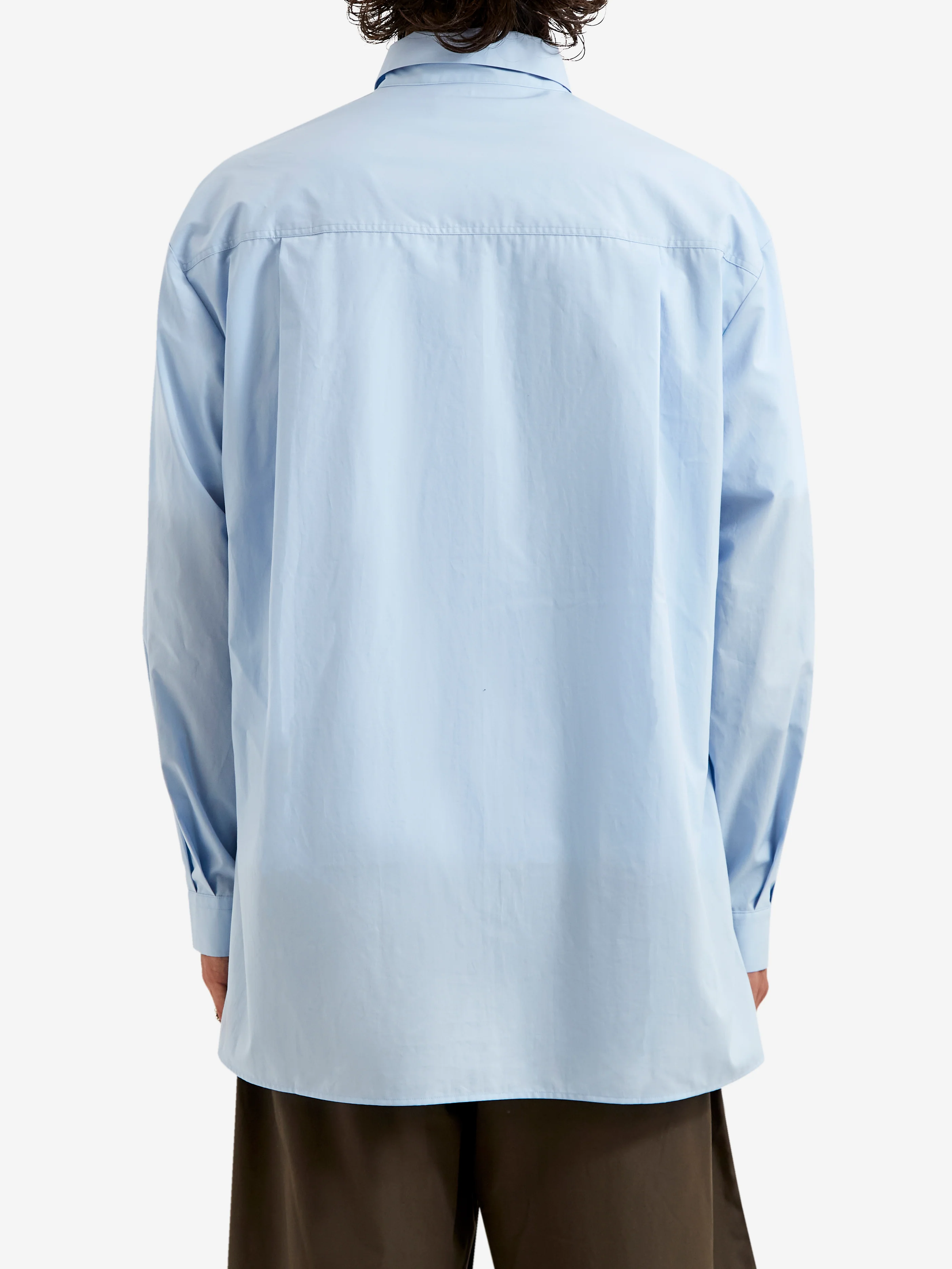 AMOMENTO Square Pocket Oversized Shirt - Light Blue - Image 6