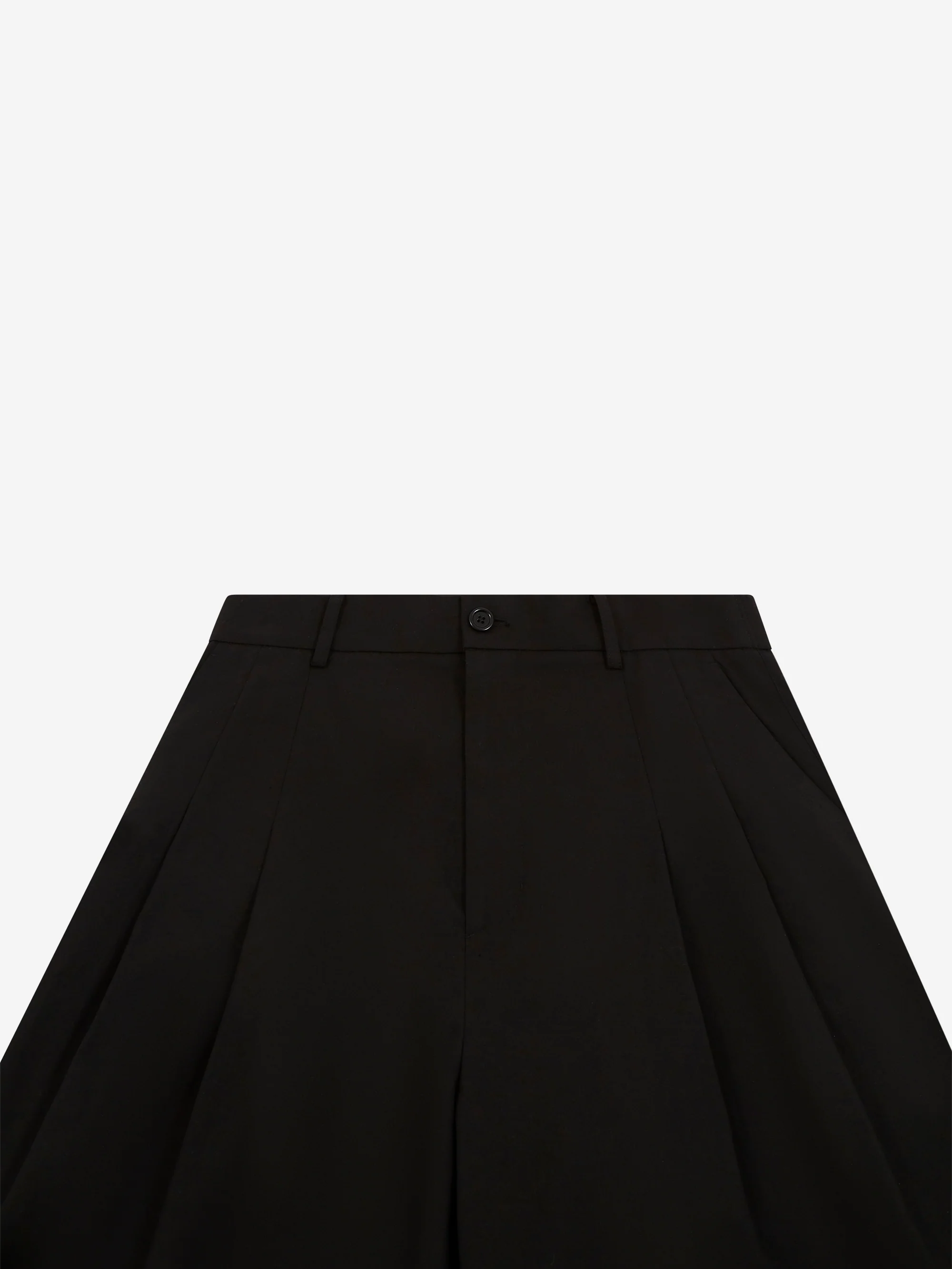 AMOMENTO Wide Bermuda Pants - Black - Image 3
