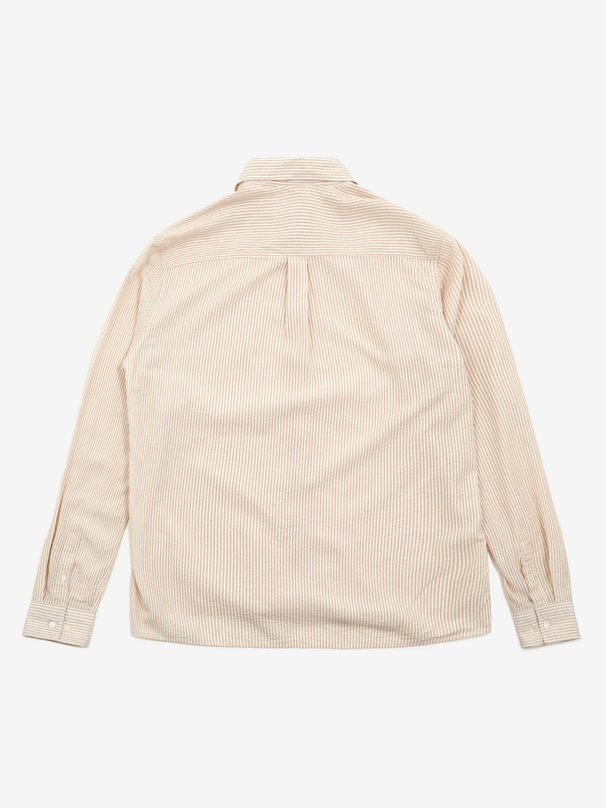ANOTHER ASPECT ANOTHER Shirt 1.0 - Ecru Brown Stripe - Image 5