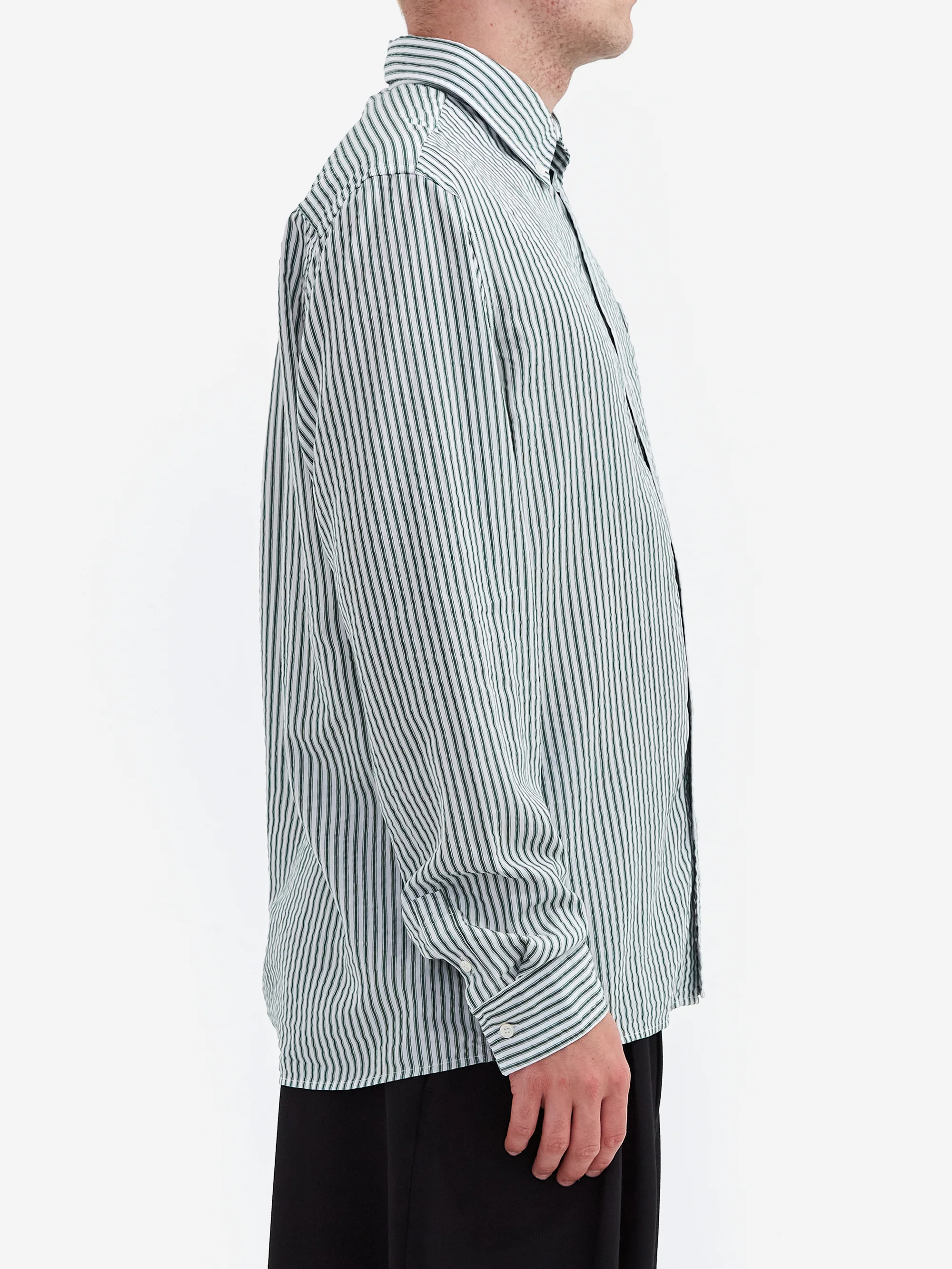 ANOTHER ASPECT ANOTHER Shirt 1.0 - Evergreen/White Stripe - Image 5