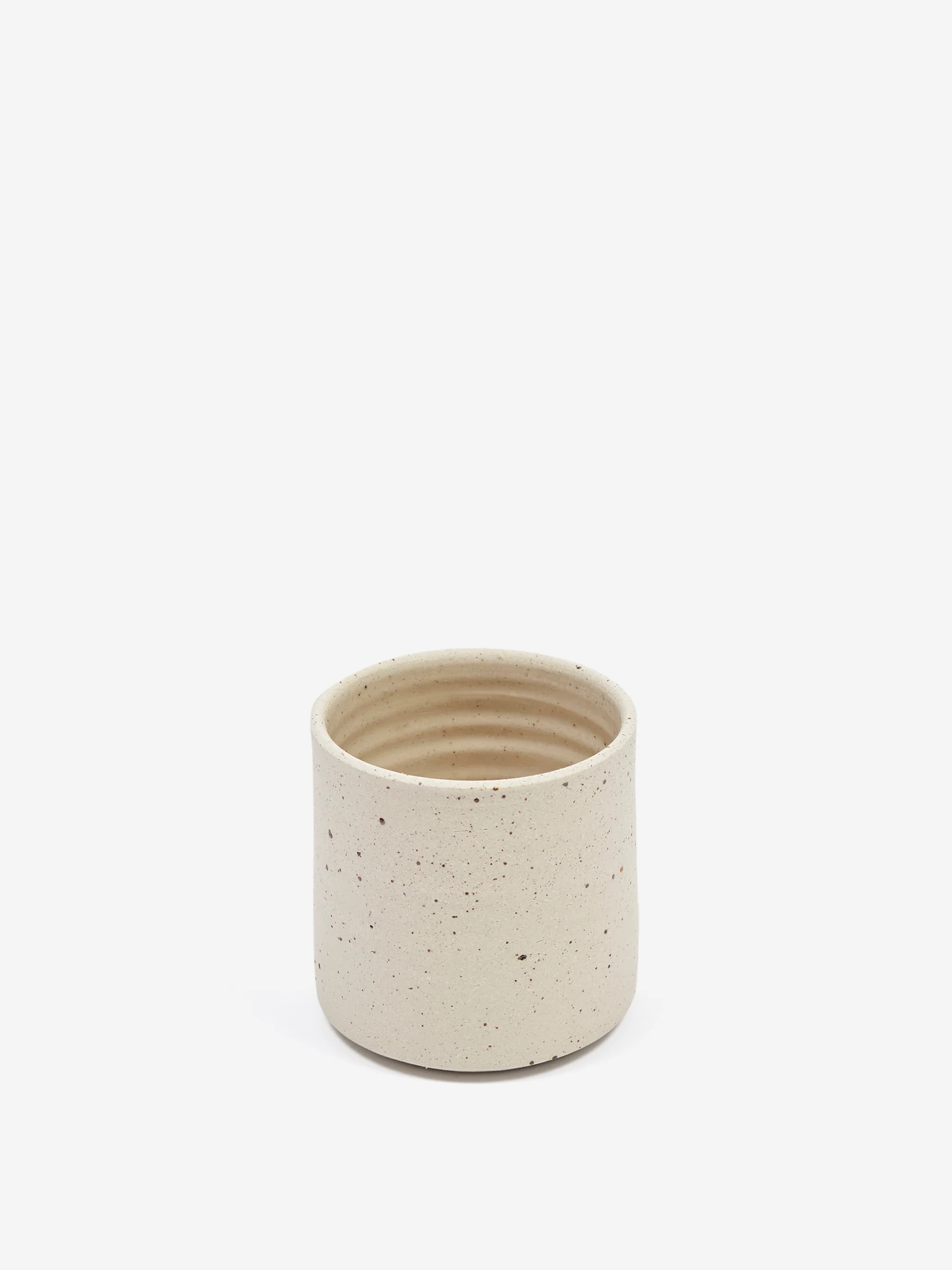 AR Ceramics Handmade Flat White Cup - Fleck - Image 2