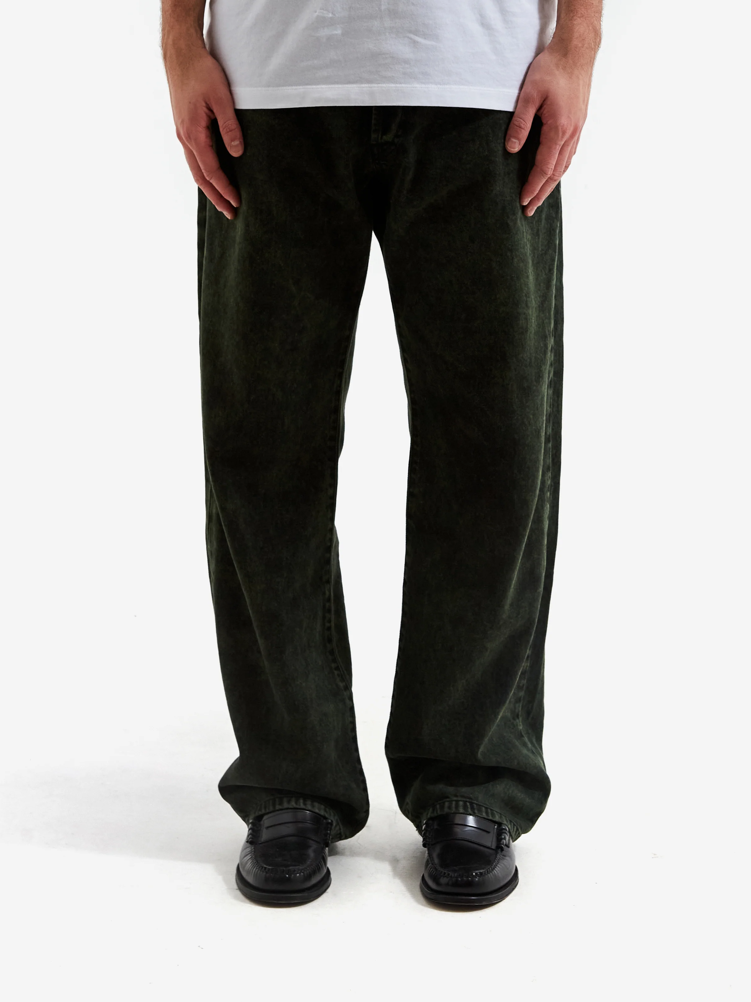 Aries Acid Wash Batten Jeans - Forest Green - Image 2