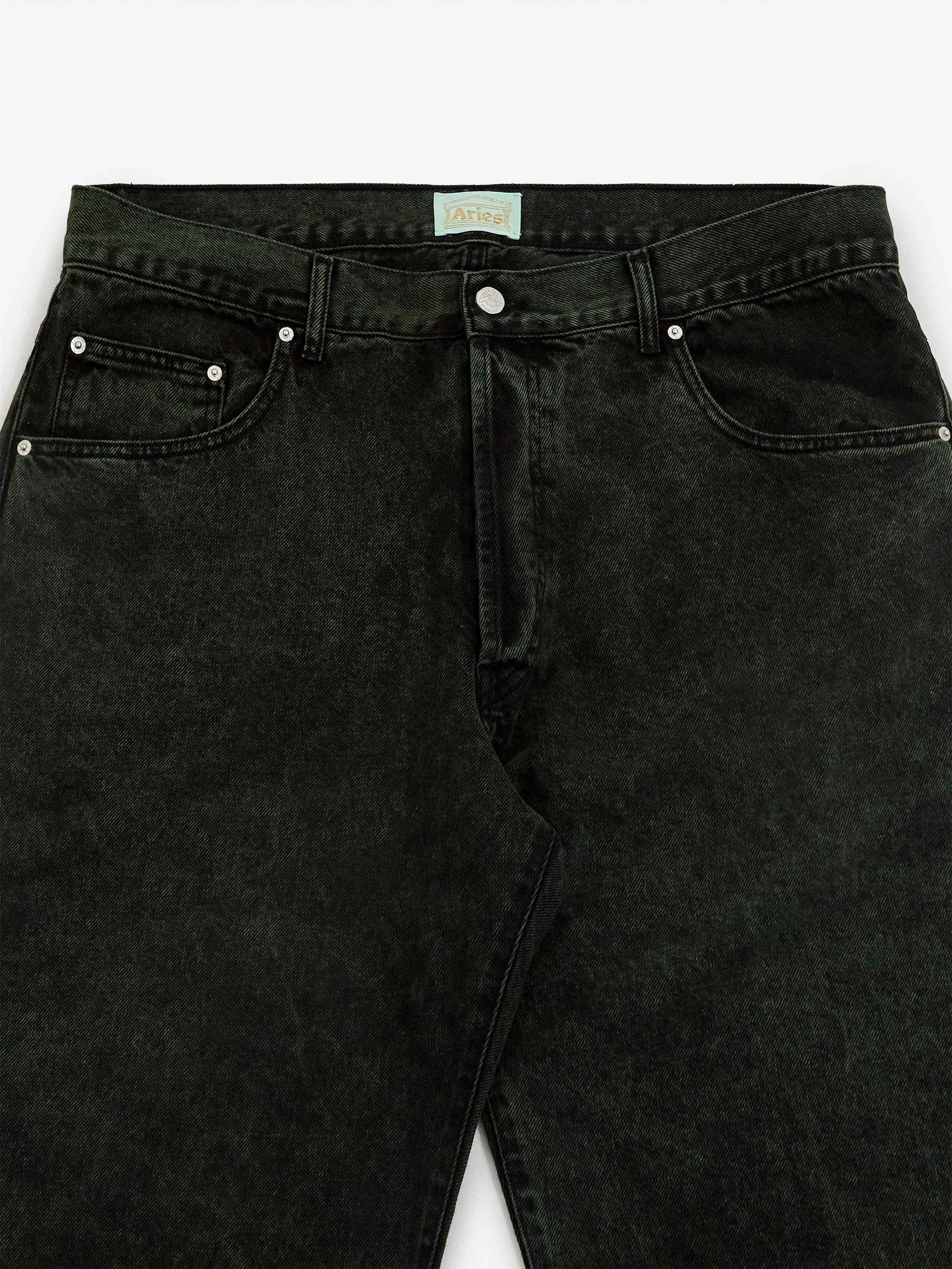 Aries Acid Wash Batten Jeans - Forest Green - Image 3