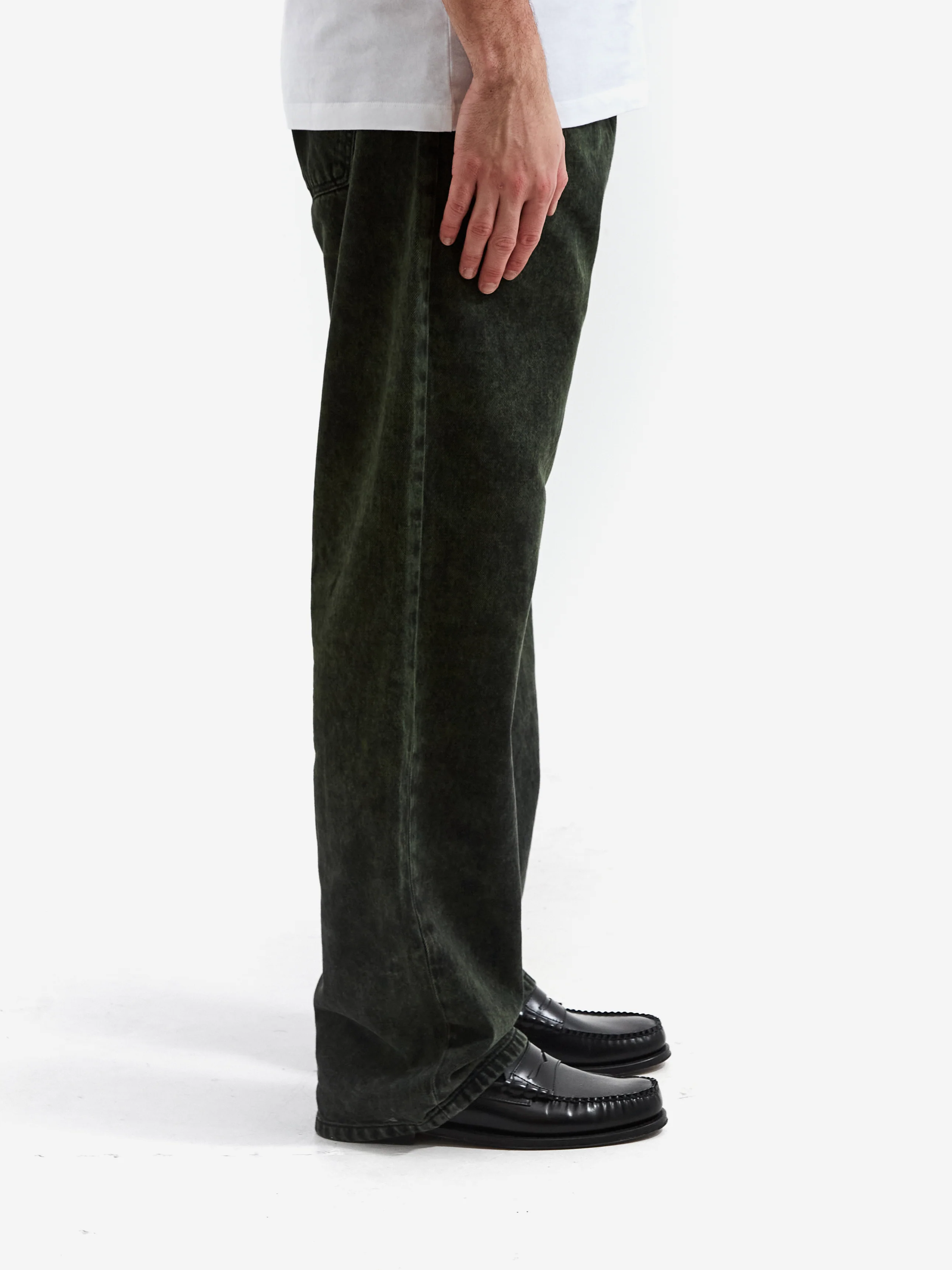 Aries Acid Wash Batten Jeans - Forest Green - Image 5
