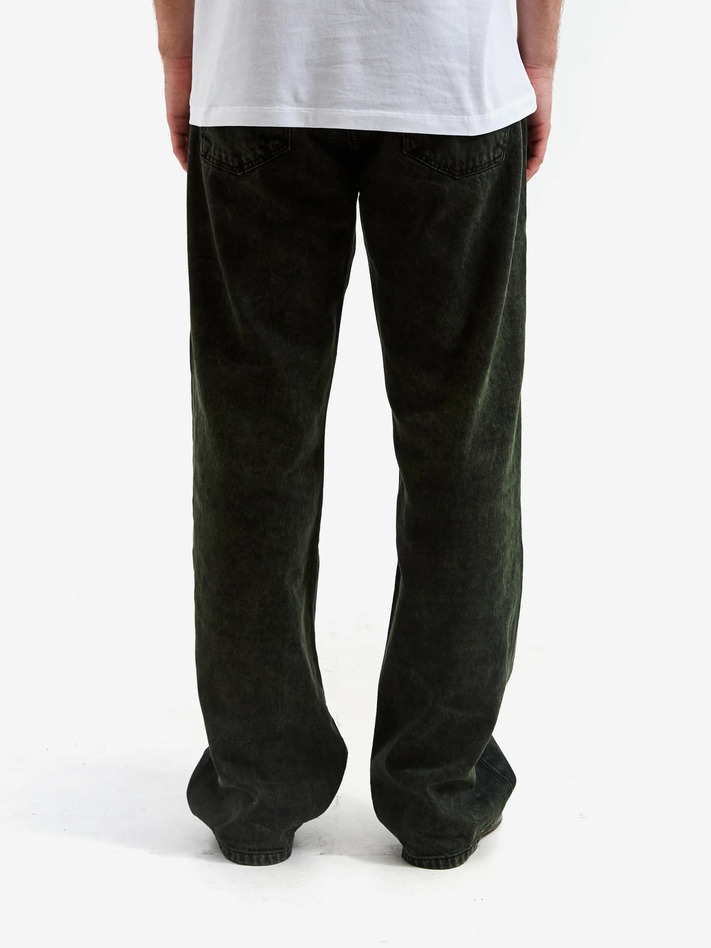 Aries Acid Wash Batten Jeans - Forest Green - Image 6
