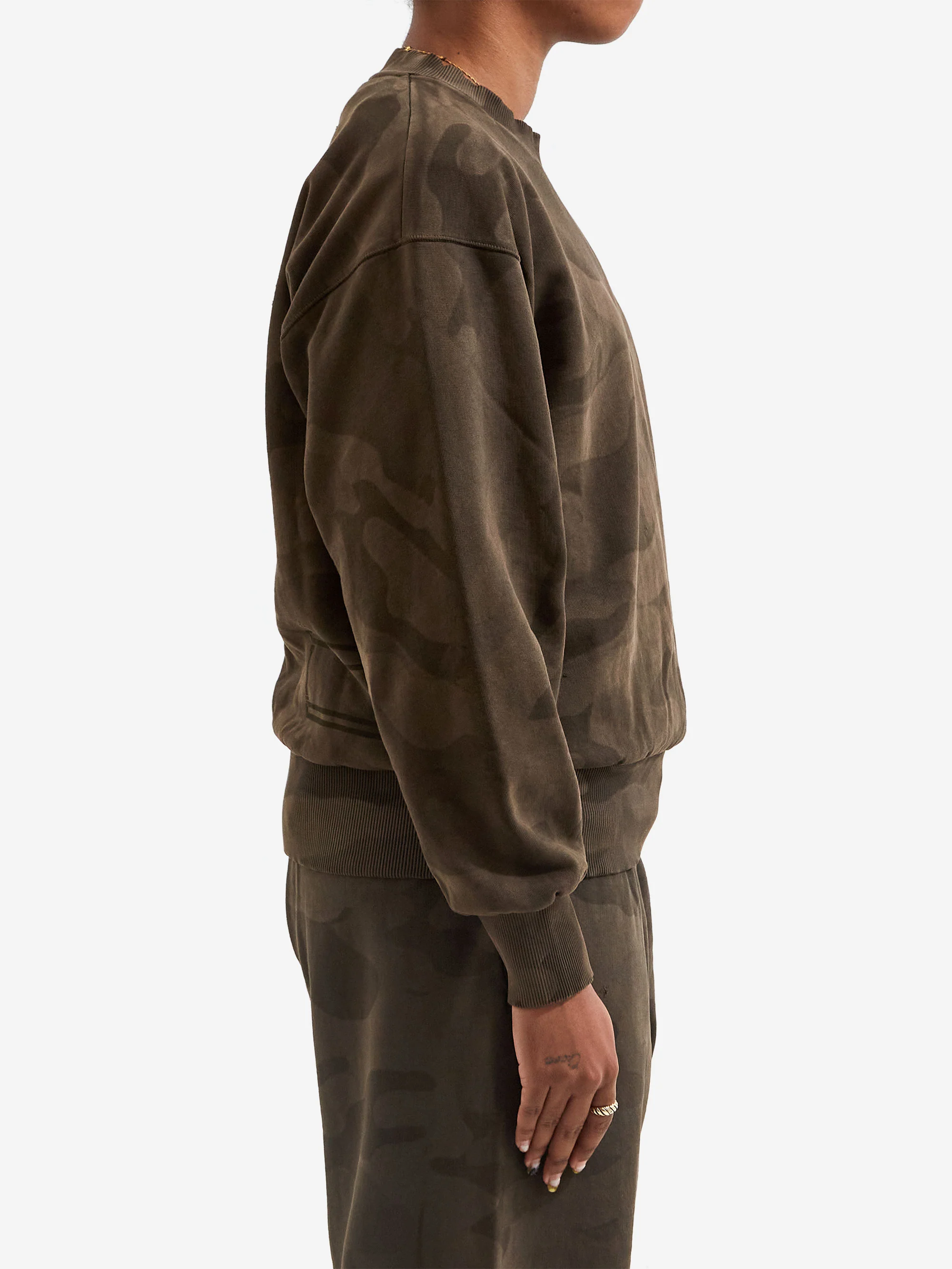 Aries Aged Camo Sweater - Dark Olive - Image 2