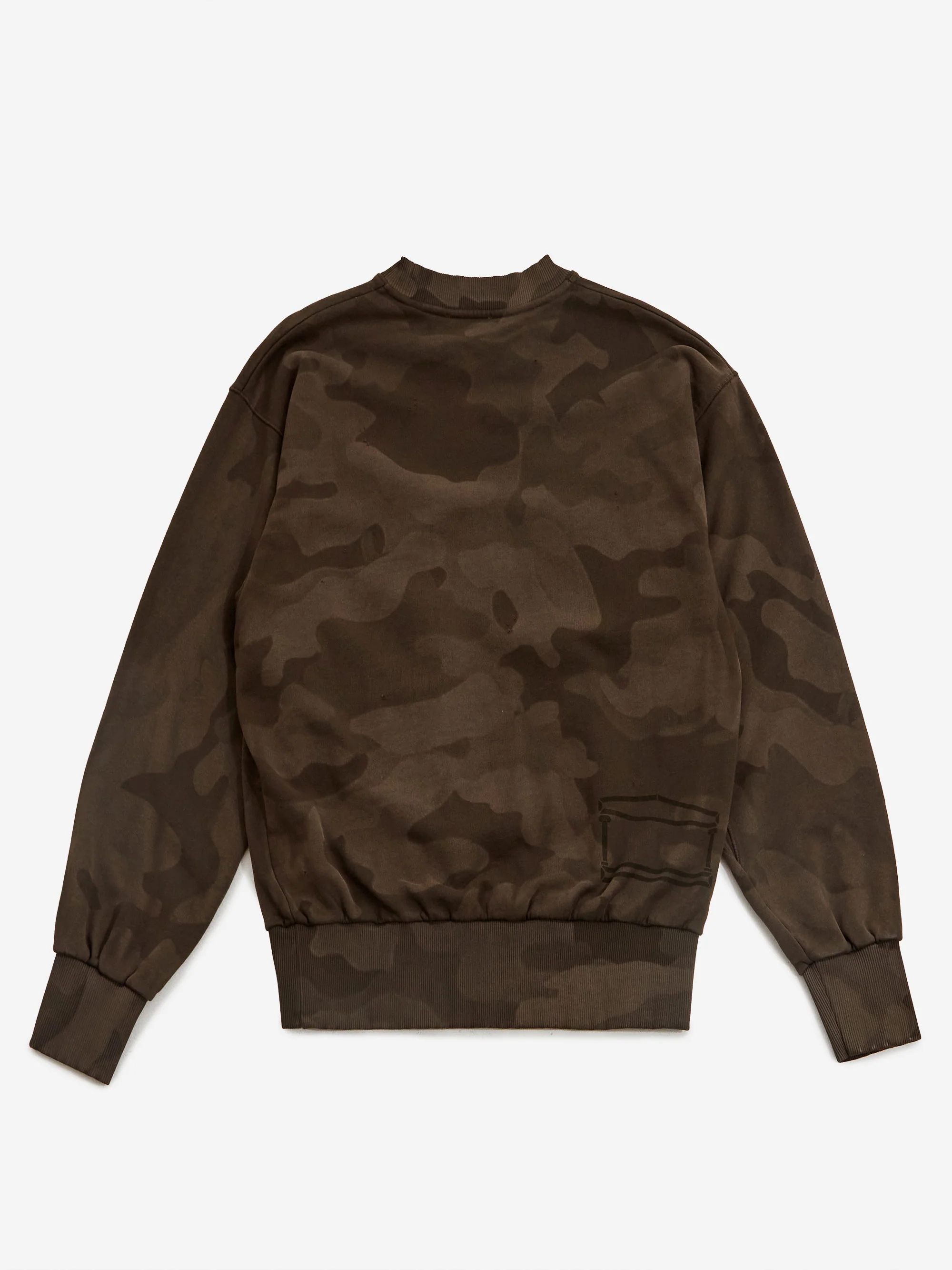 Aries Aged Camo Sweater - Dark Olive - Image 6