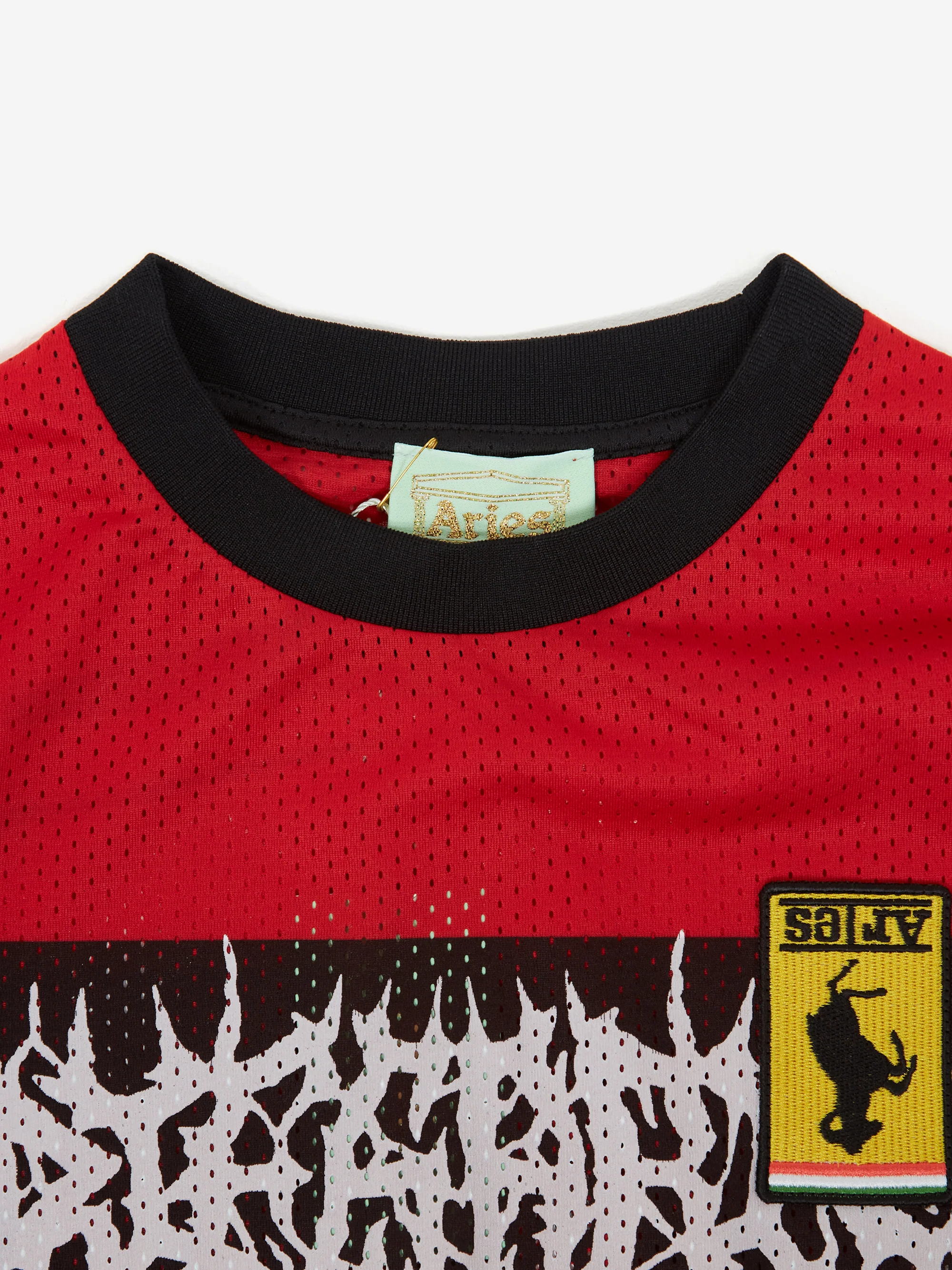 Aries Airtex Metal Long Sleeve T-Shirt - Black/Red - Image 3