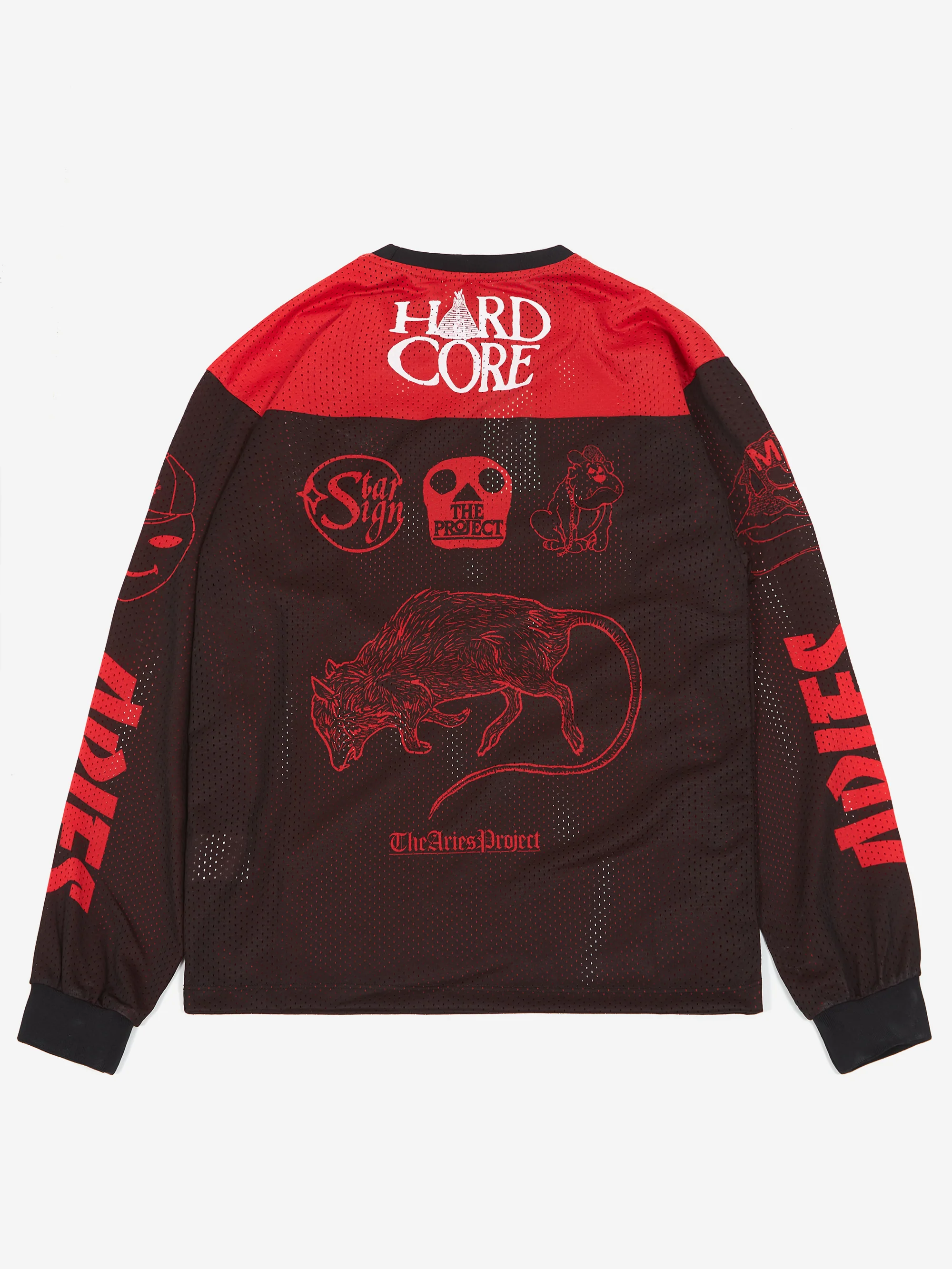 Aries Airtex Metal Long Sleeve T-Shirt - Black/Red - Image 4