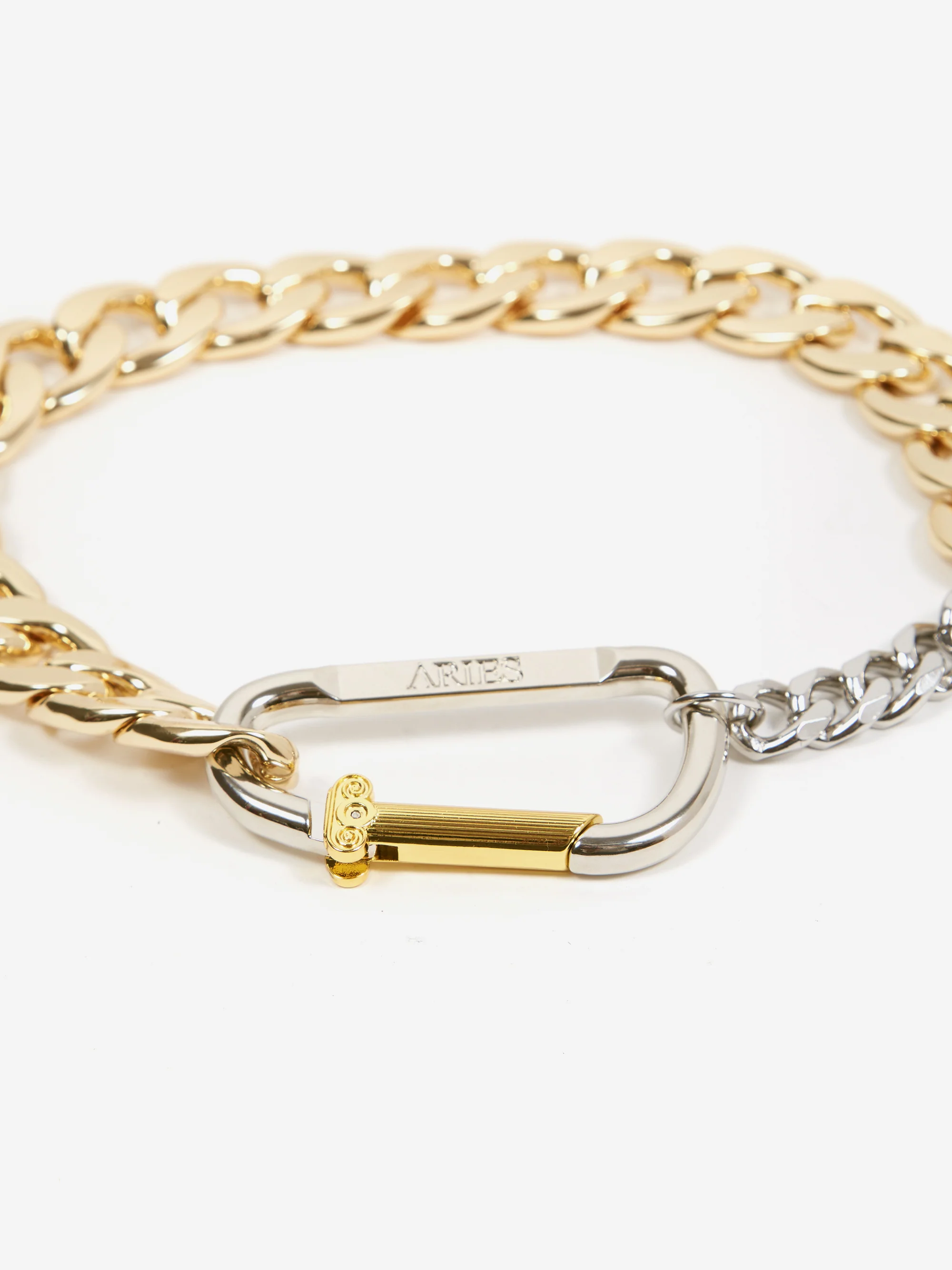 Aries Column Carabiner Gold Chunky Necklace - Gold - Image 2