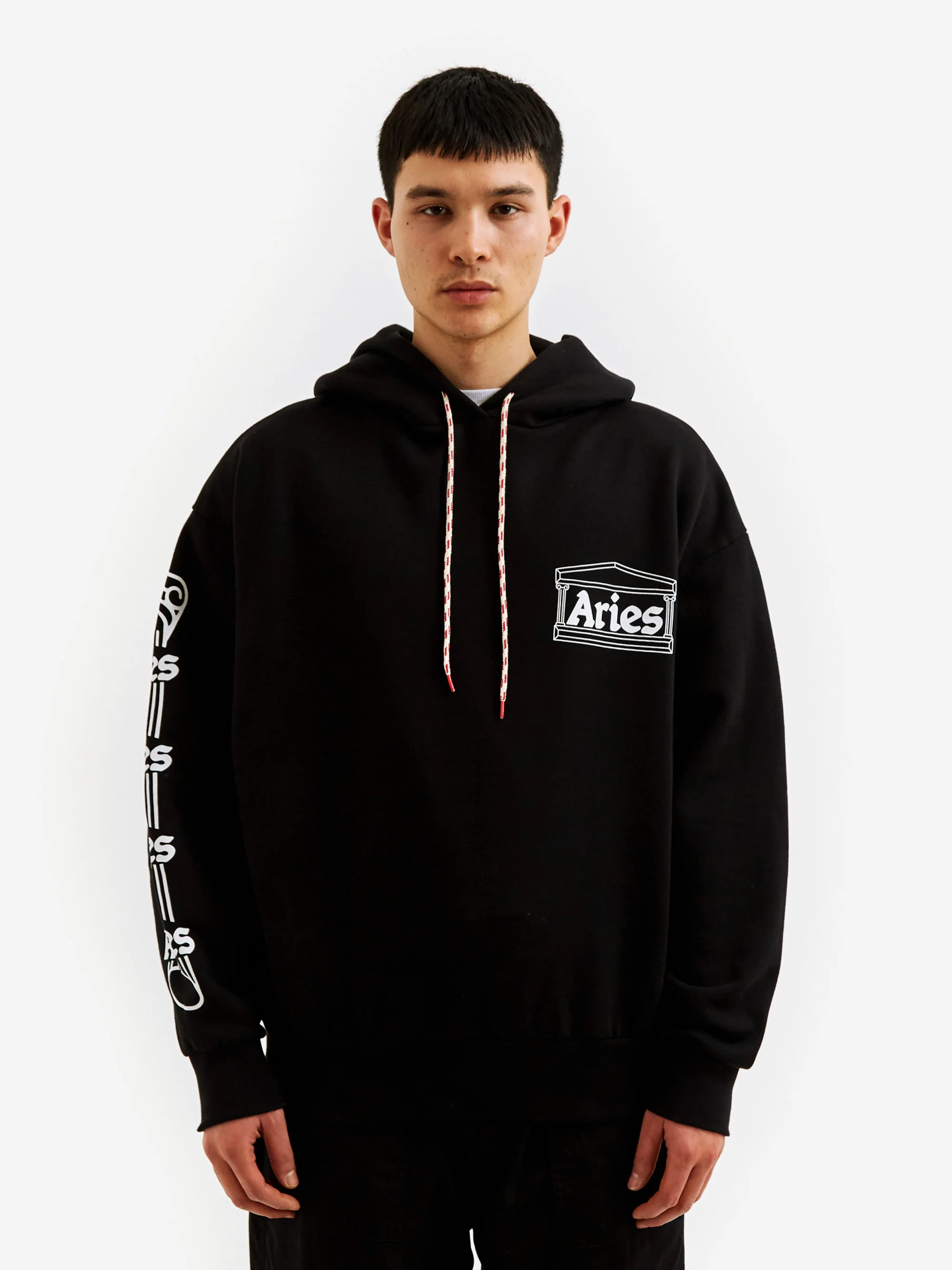 Aries Column Hoodie - Black - Image 2